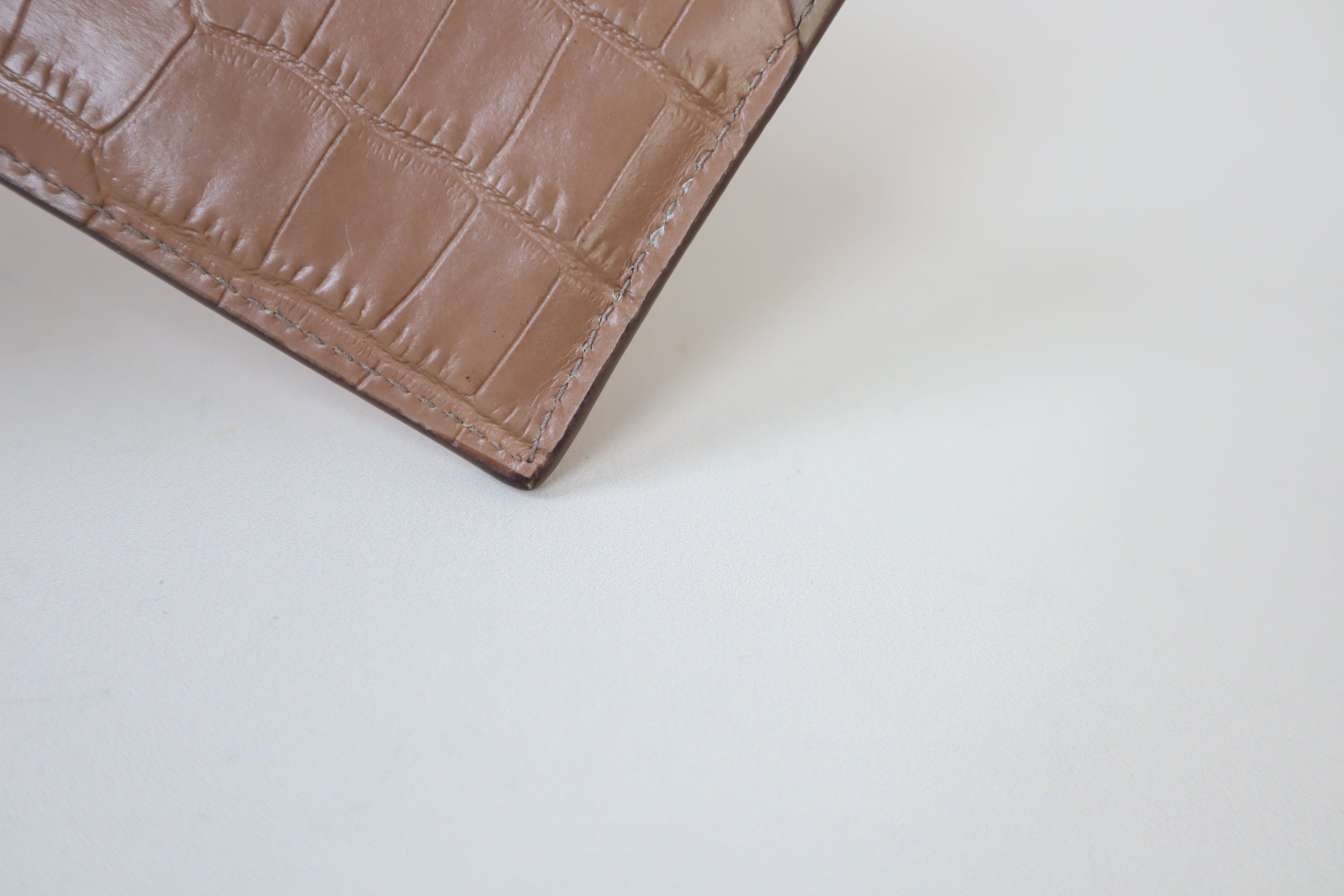 Miu Miu Nude Croco Niw Niw Card Holder