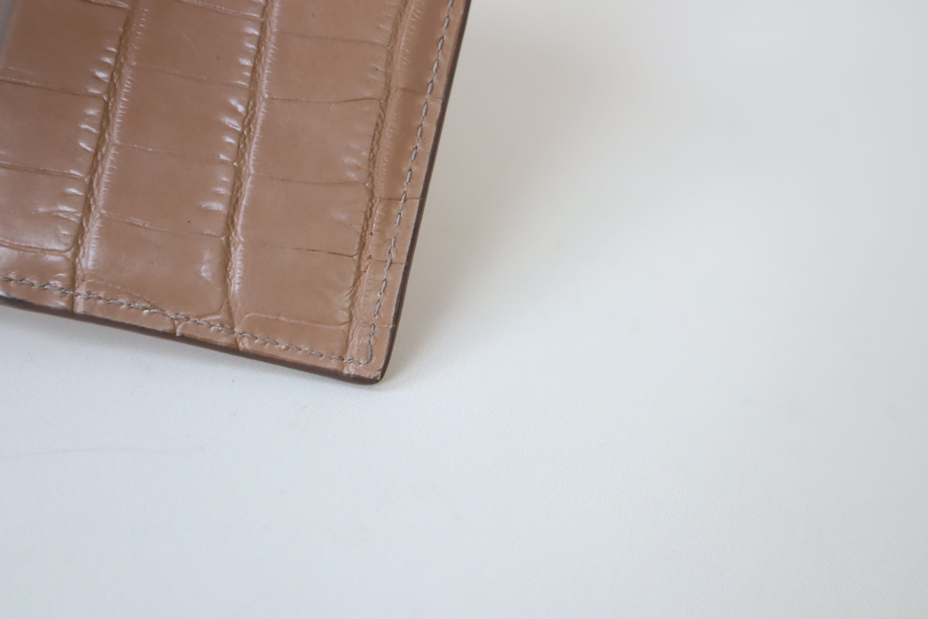 Miu Miu Nude Croco Niw Niw Card Holder