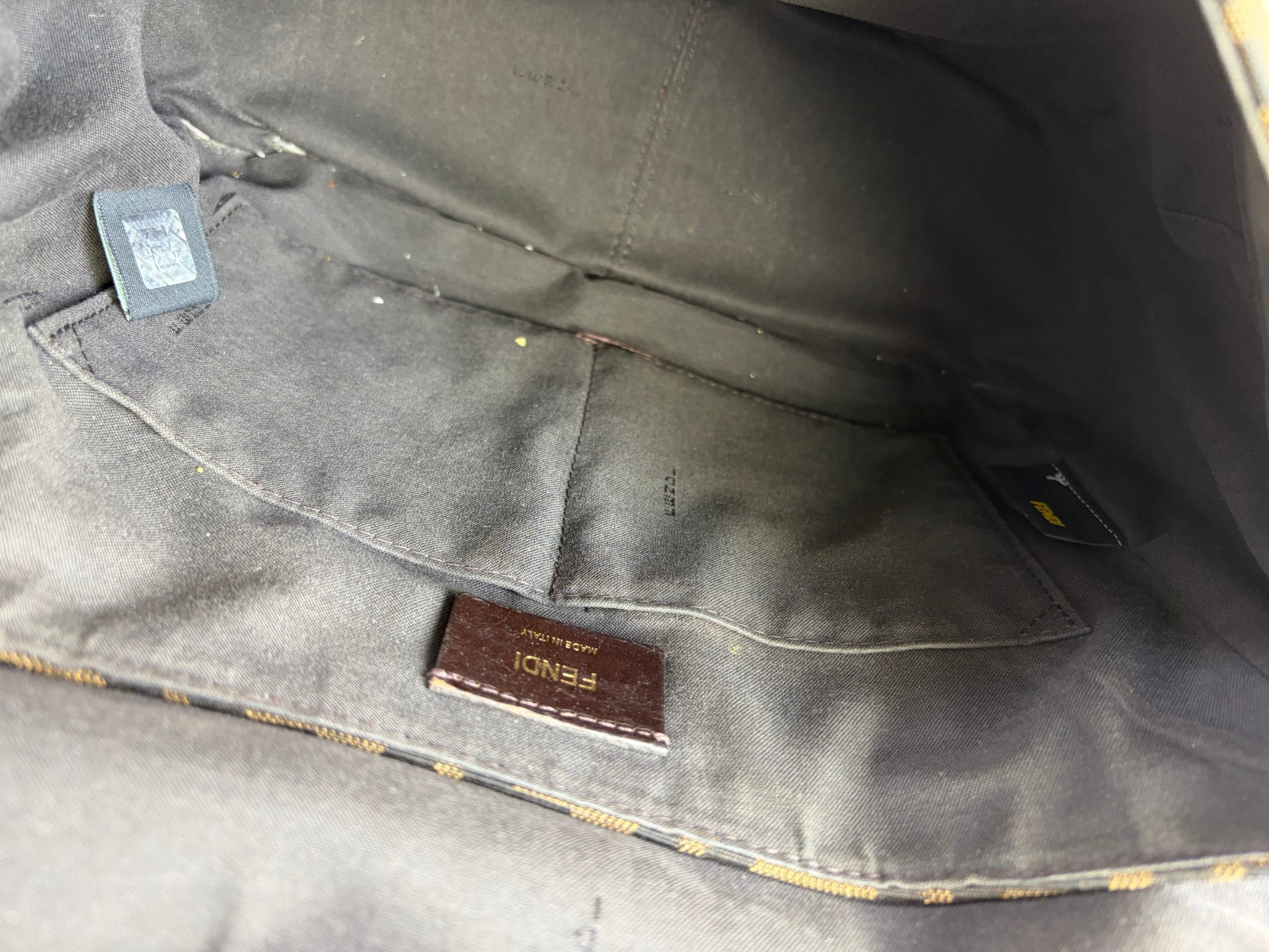 Fendi Tobacco Zucca Vitello Artic Messenger Large Flap Crossbody Bag