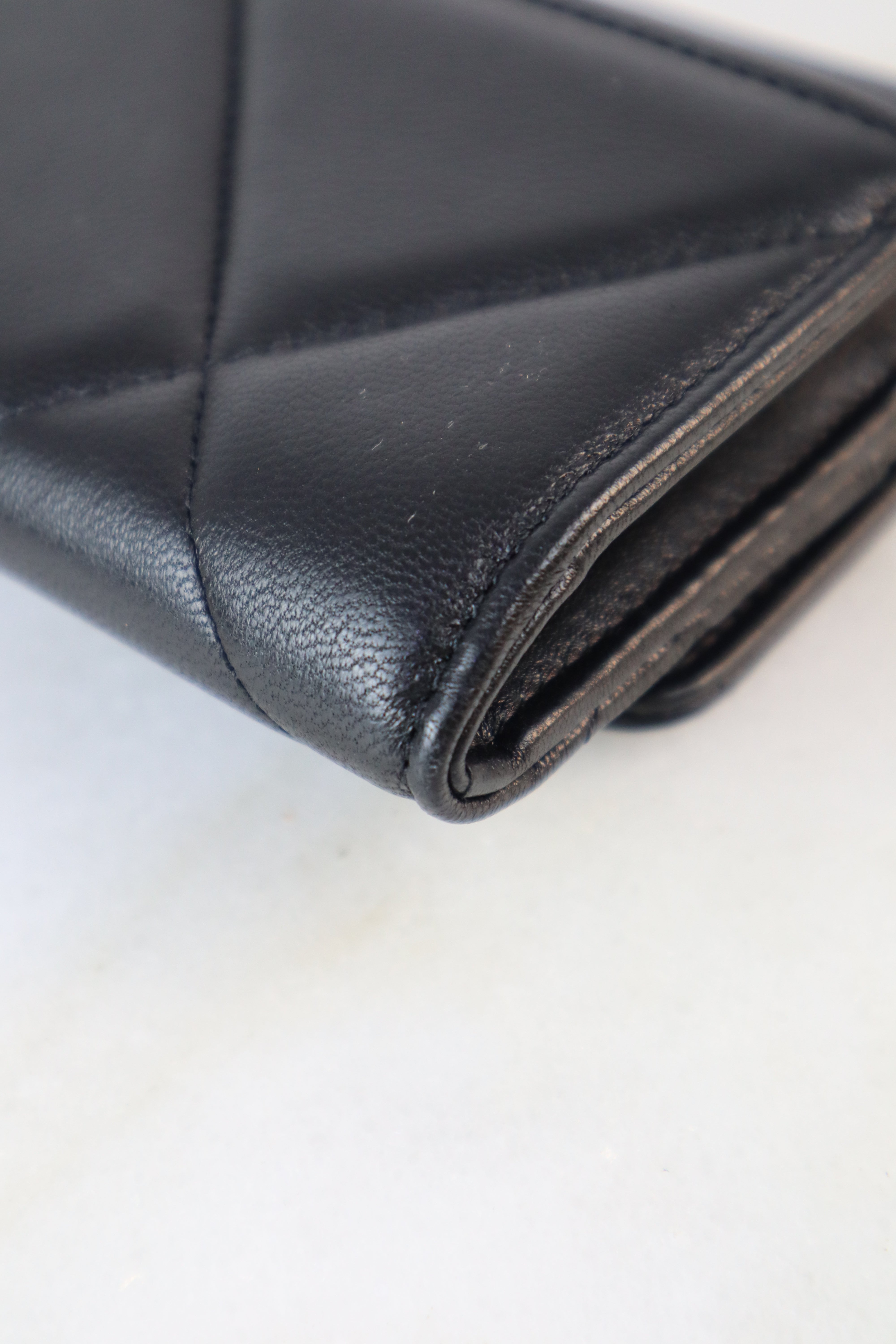 Chanel Black 19 Flap Wallet