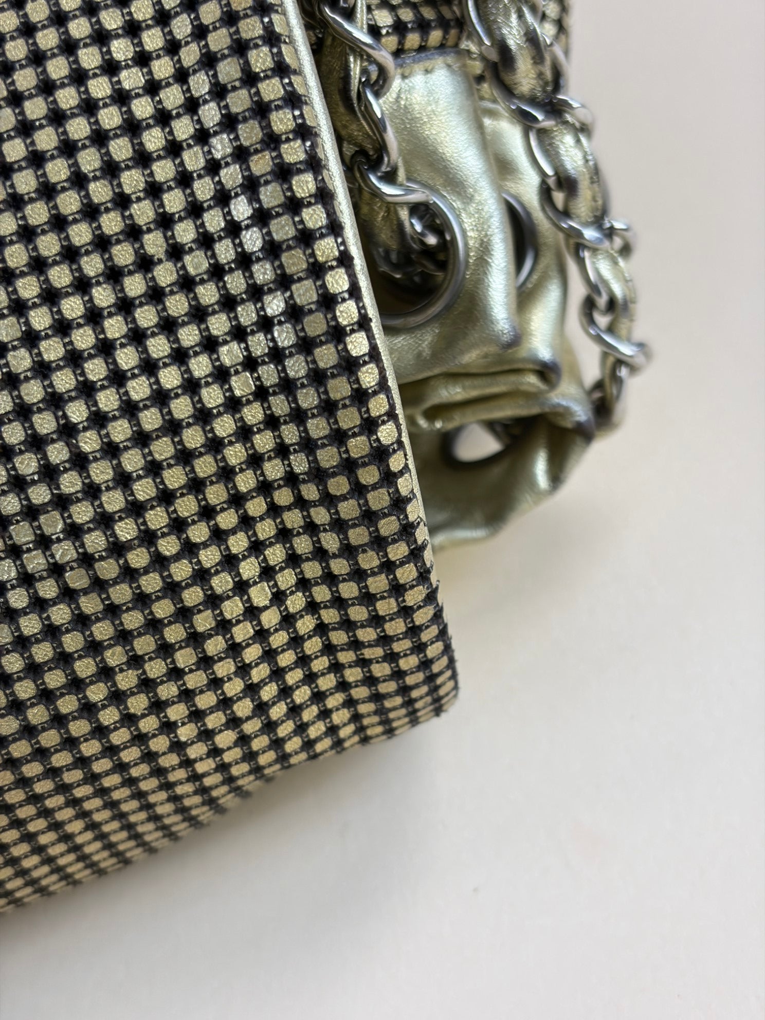 Chanel Metallic Gold Hollywood Accordion Flap Bag