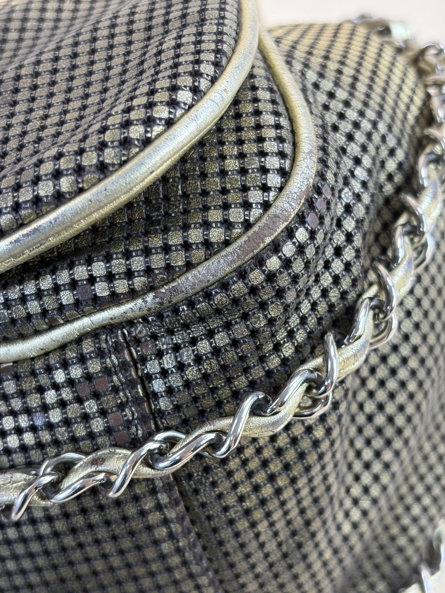 Chanel Metallic Gold Hollywood Accordion Flap Bag