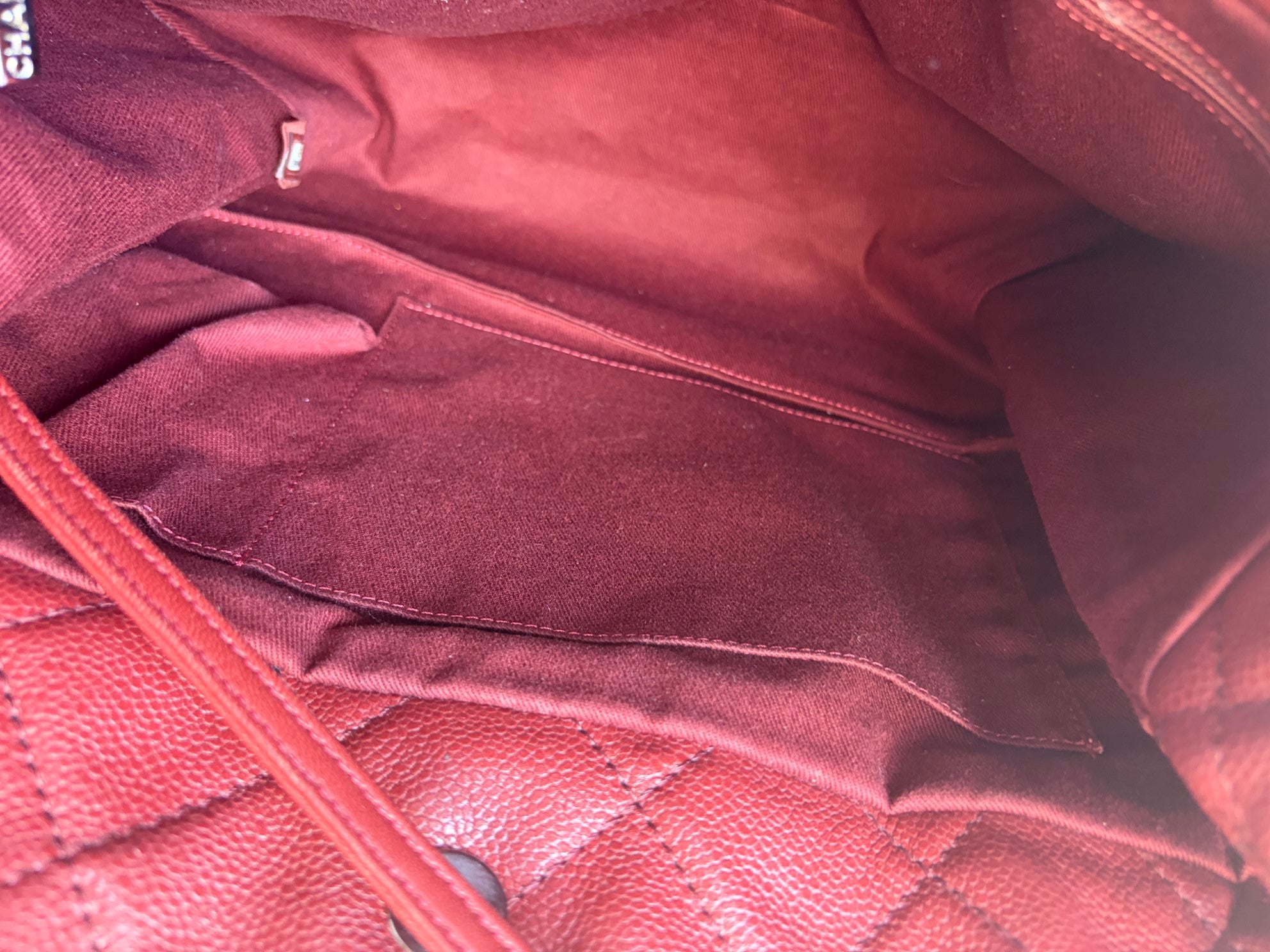 Chanel Dark Red Quilted Timeless CC Tote Large Bag