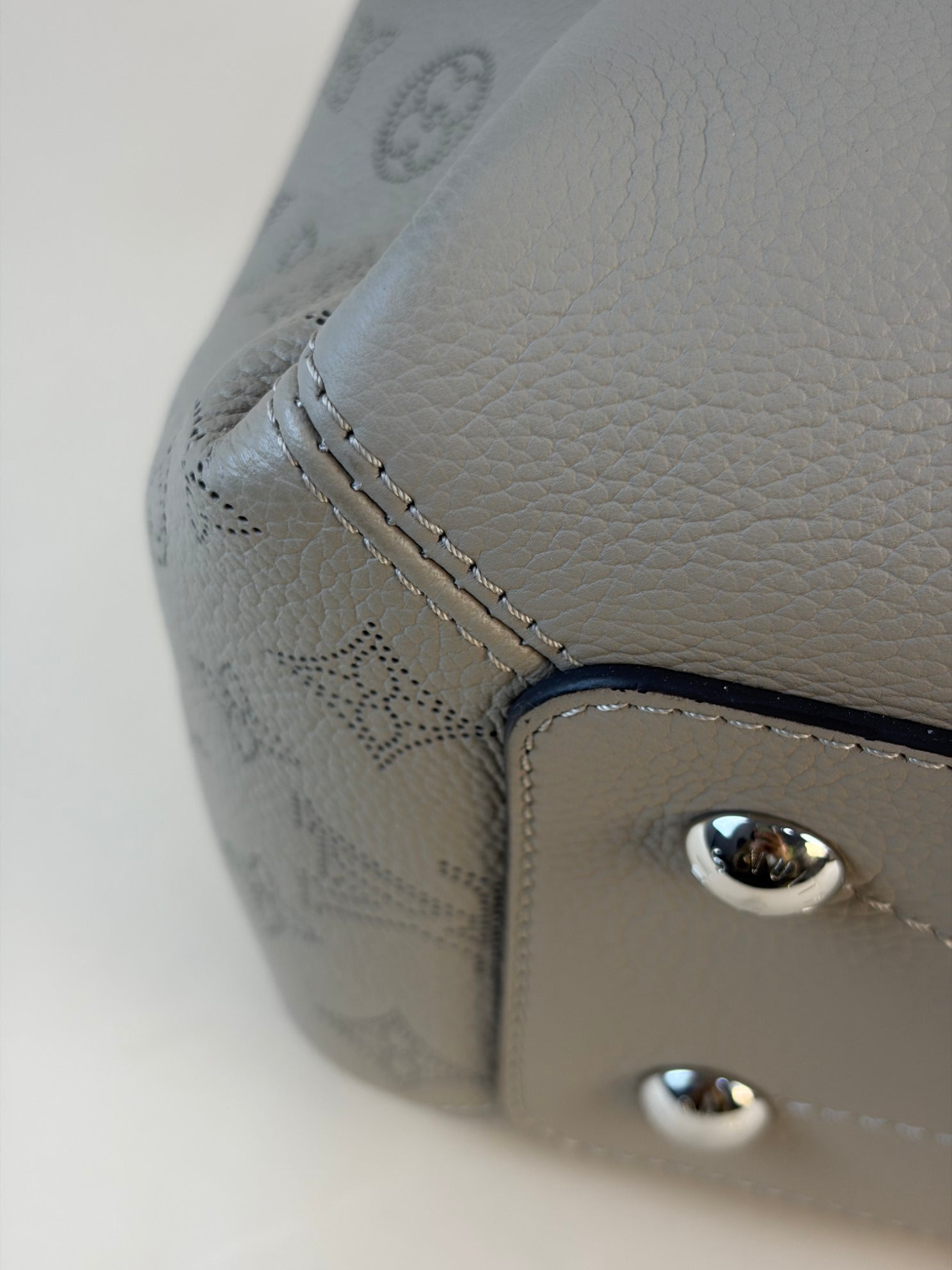 Louis Vuitton Grey Galet Mahina Haumea Shoulder Bag with Strap