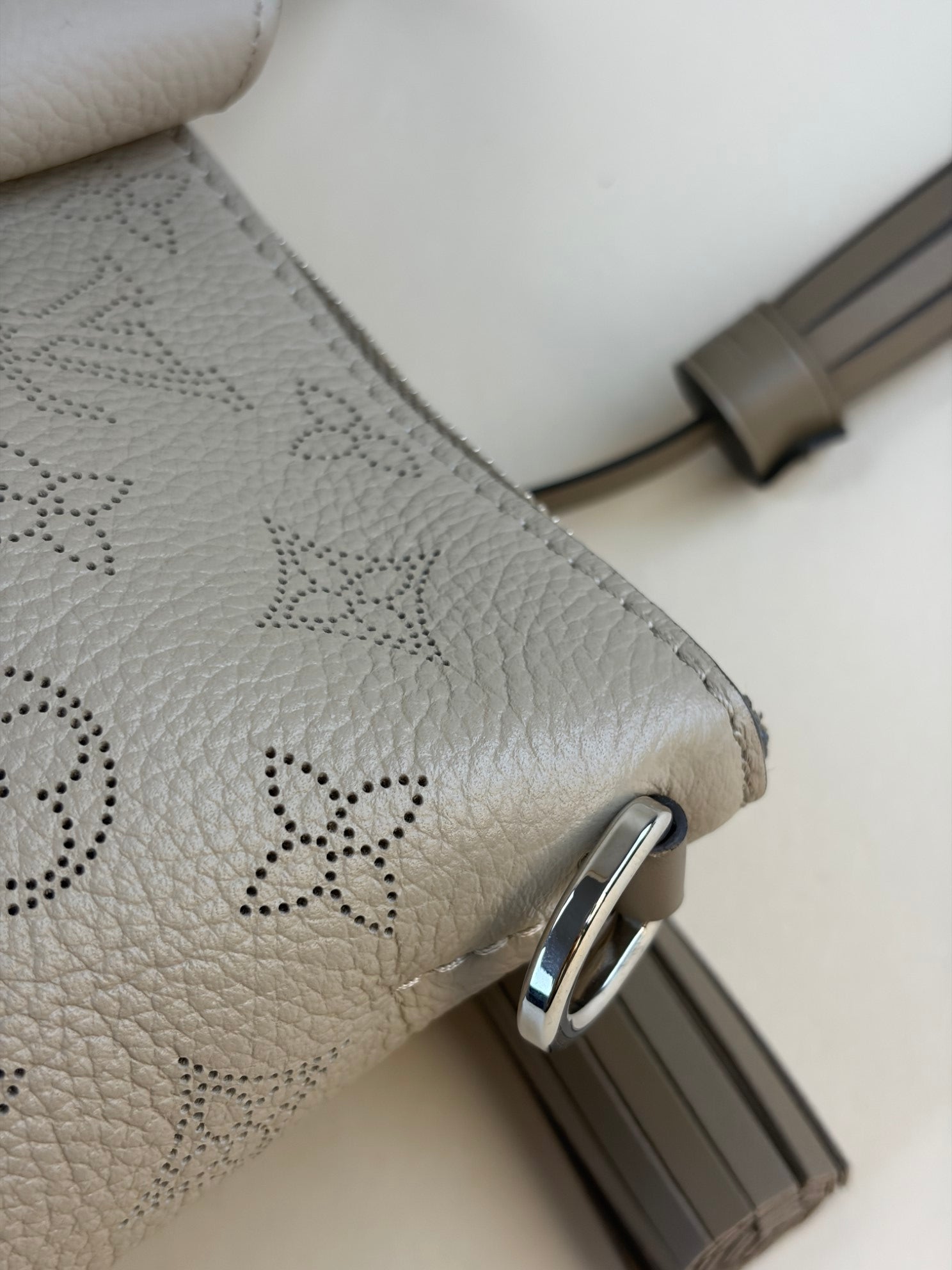 Louis Vuitton Grey Galet Mahina Haumea Shoulder Bag with Strap