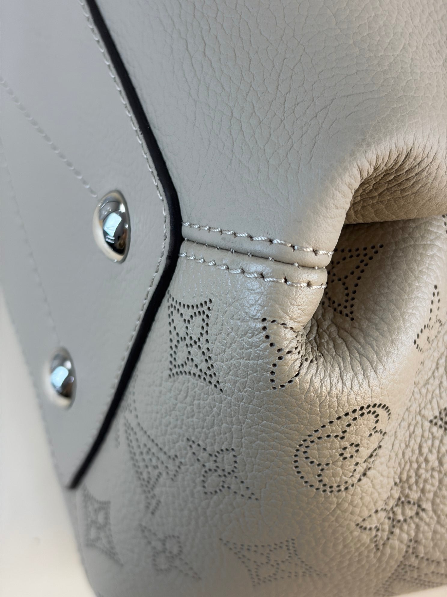 Louis Vuitton Grey Galet Mahina Haumea Shoulder Bag with Strap