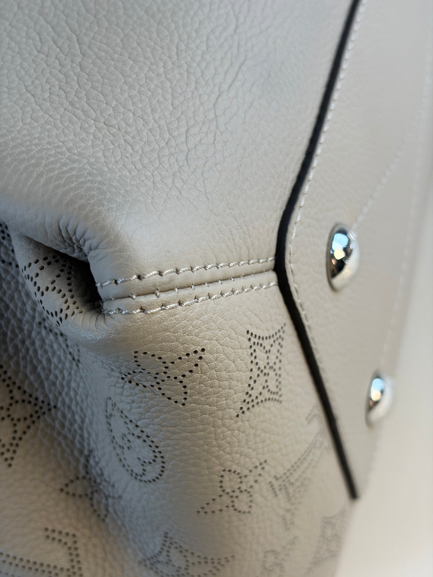 Louis Vuitton Grey Galet Mahina Haumea Shoulder Bag with Strap