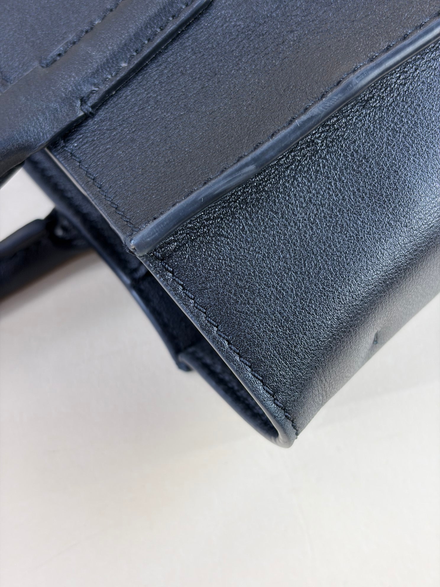 Valentino Black V Logo Walk Small Tote Bag with Strap