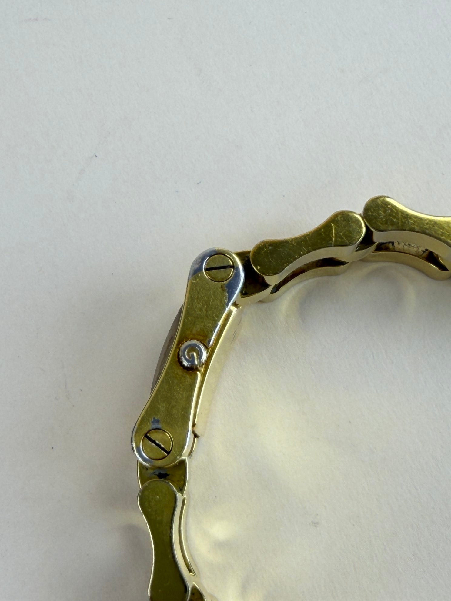 GUCCI gold pated quartz watch 2305L stainless steel