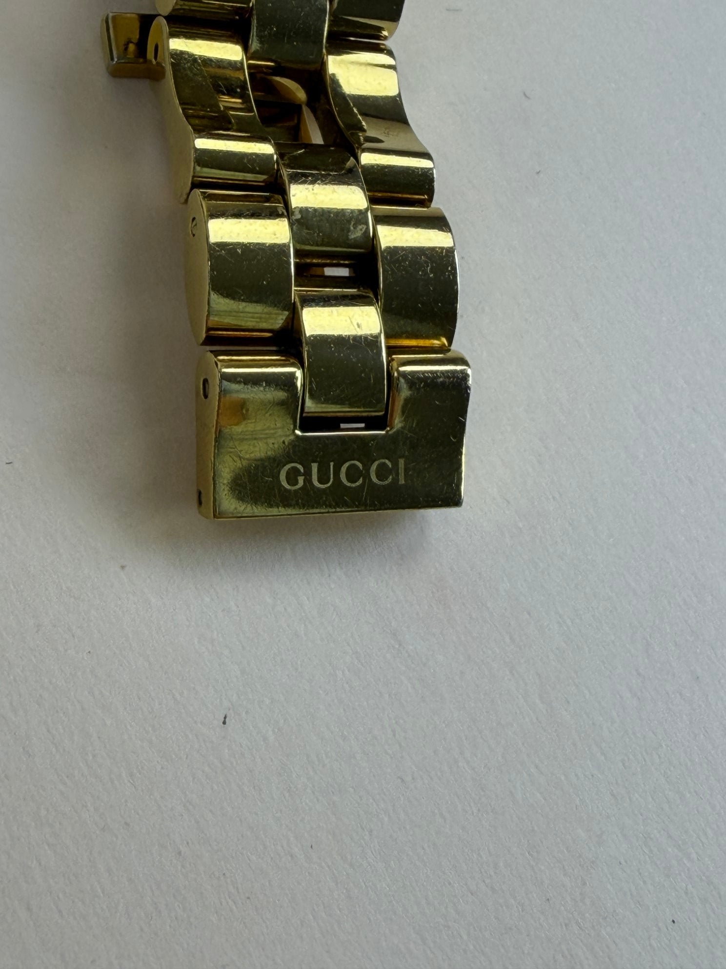 GUCCI gold pated quartz watch 2305L stainless steel