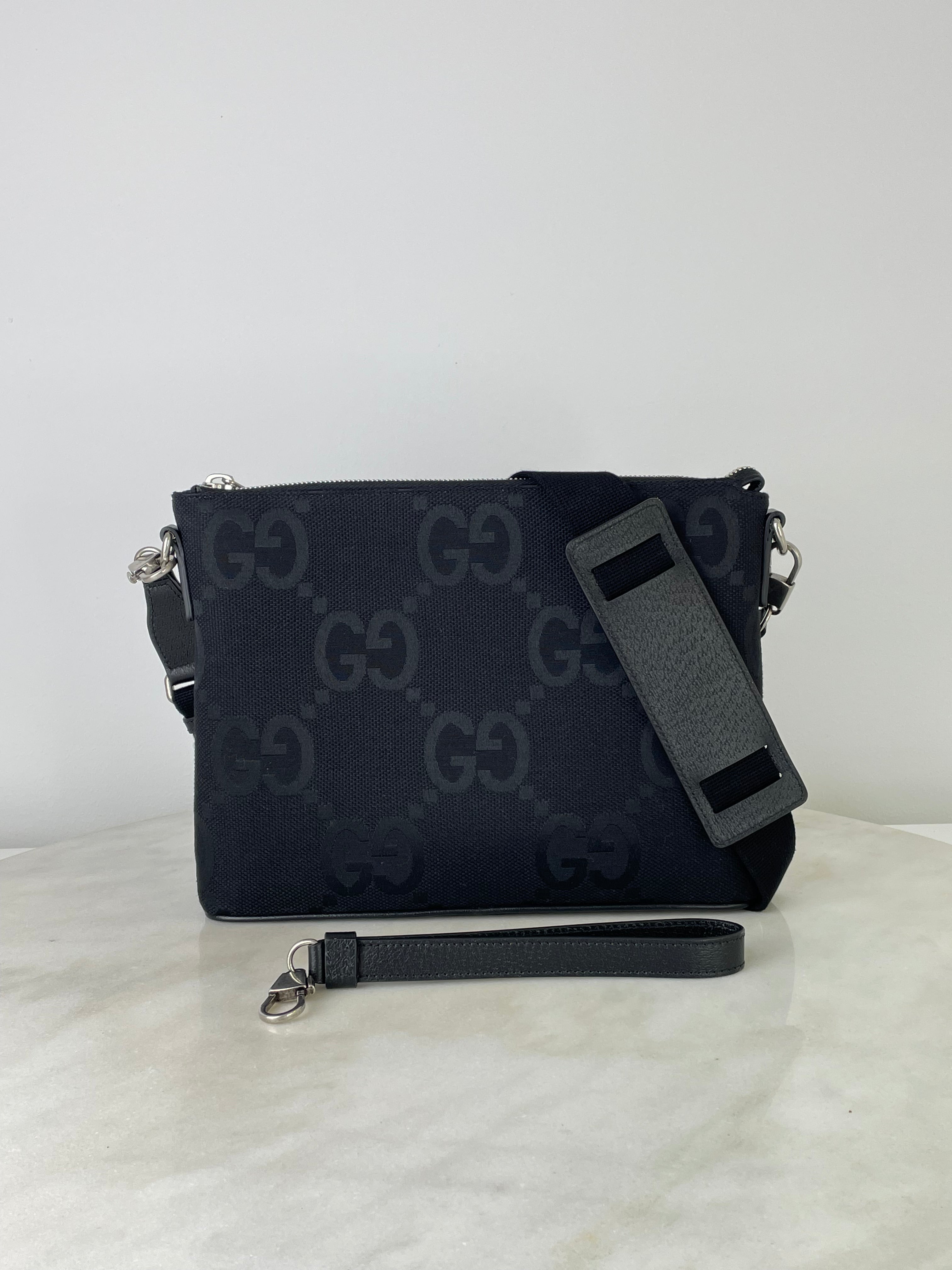 Gucci Black GG Jumbo Pouch
