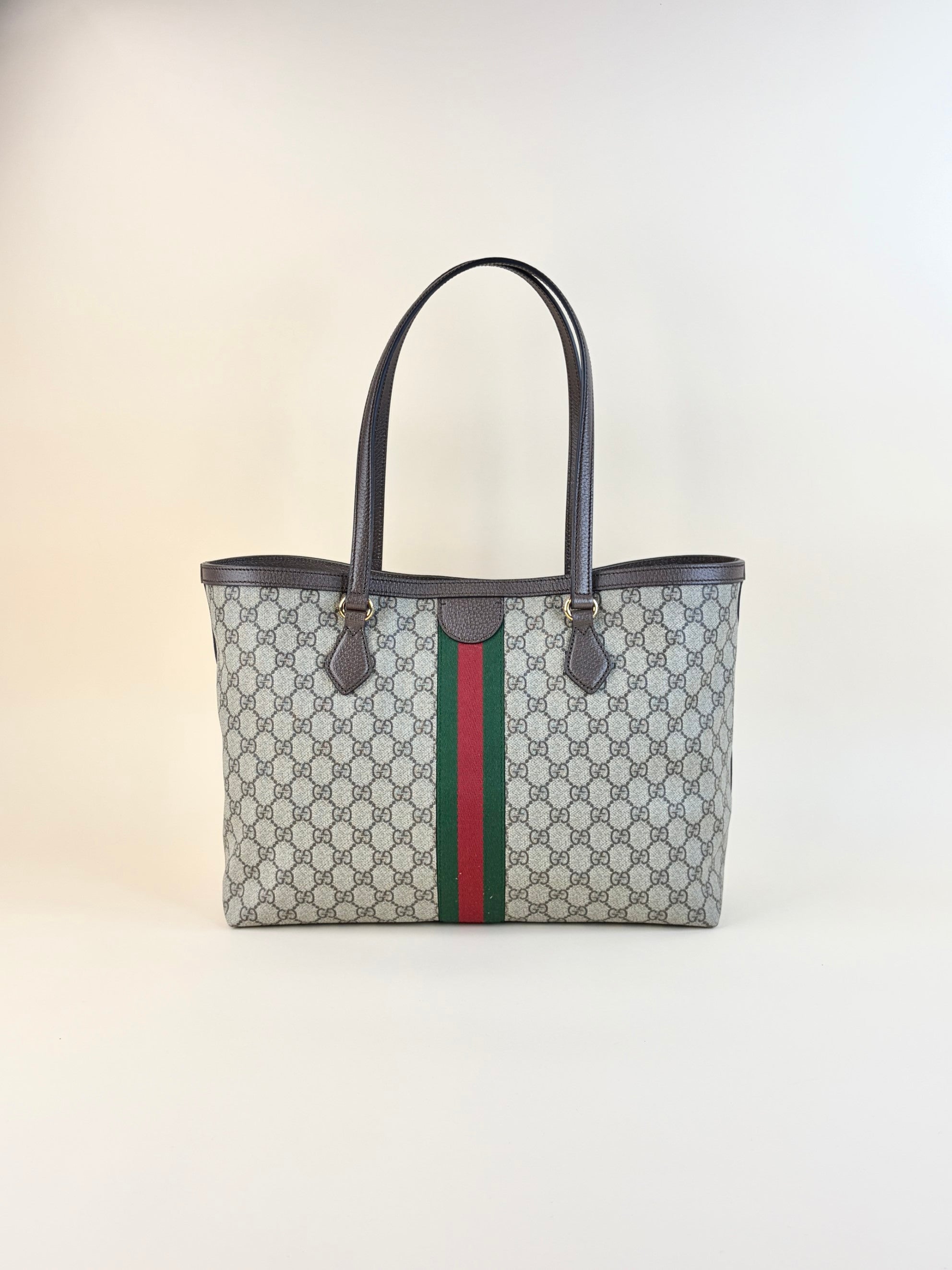 Gucci Brown GG Supreme Ophidia Large Tote Bag