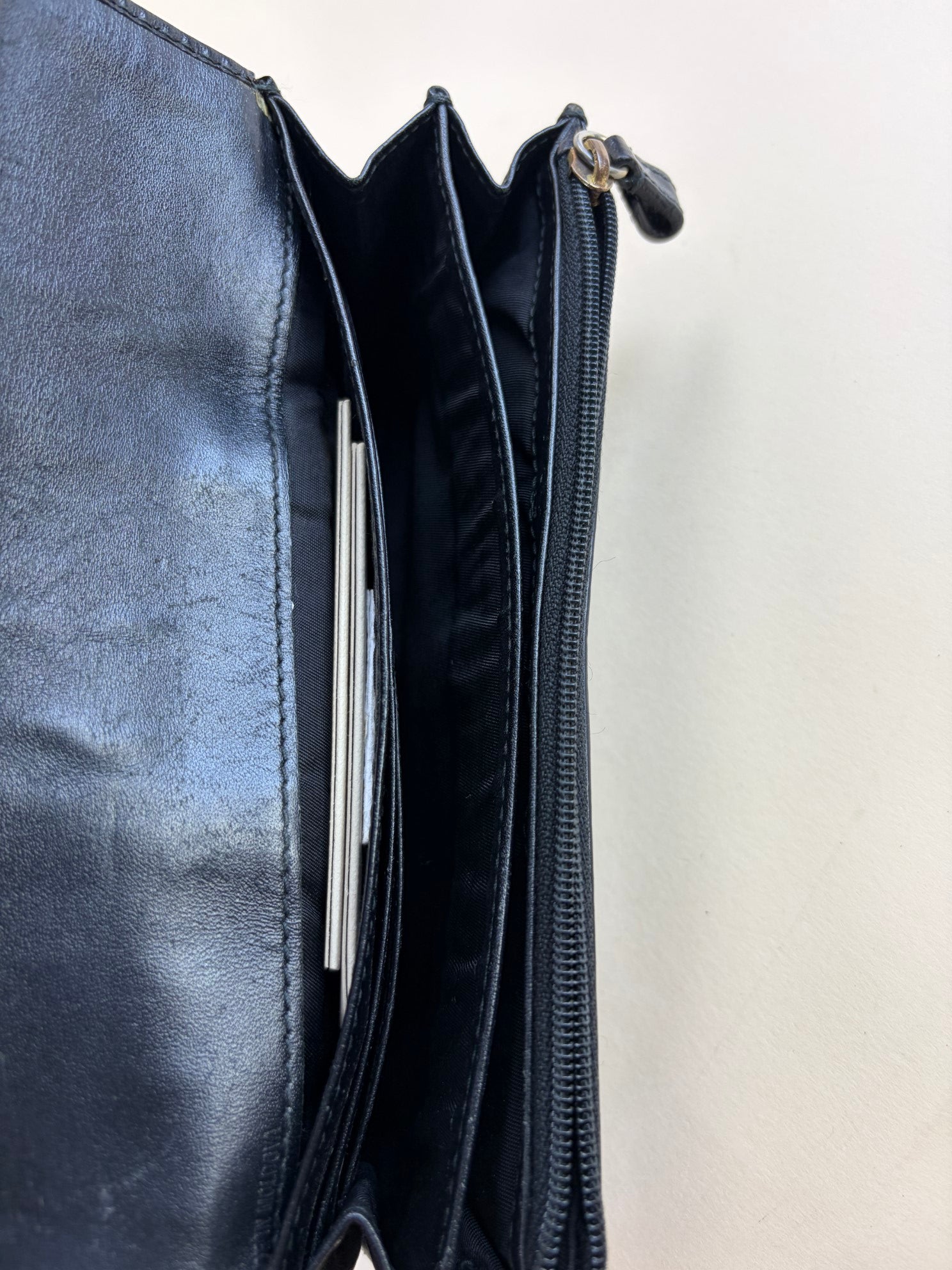 Burberry beat Penrose continental charcoal check wallet