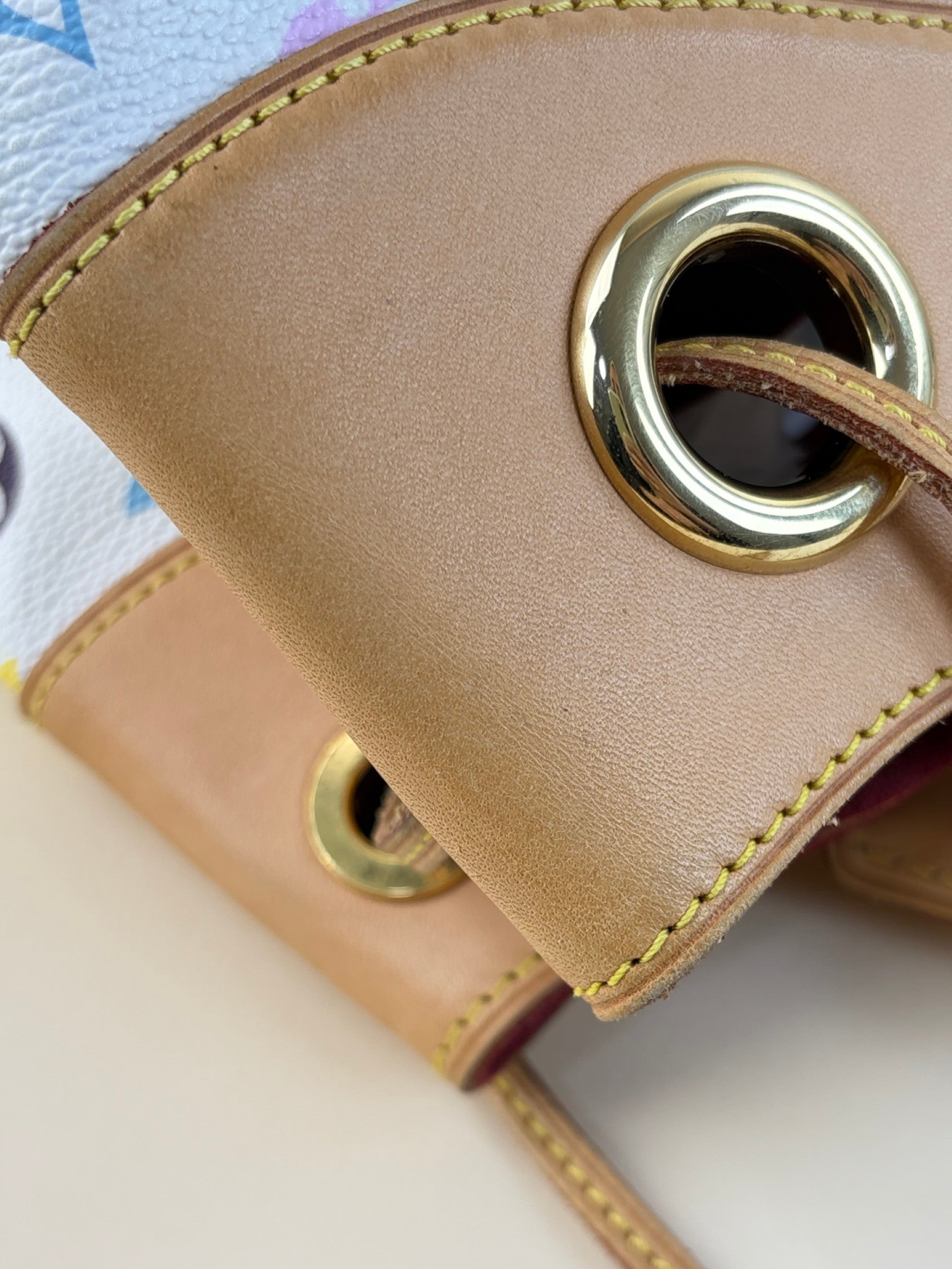 Louis Vuitton White Multicolor Monogram Ursula Shoulder Bag