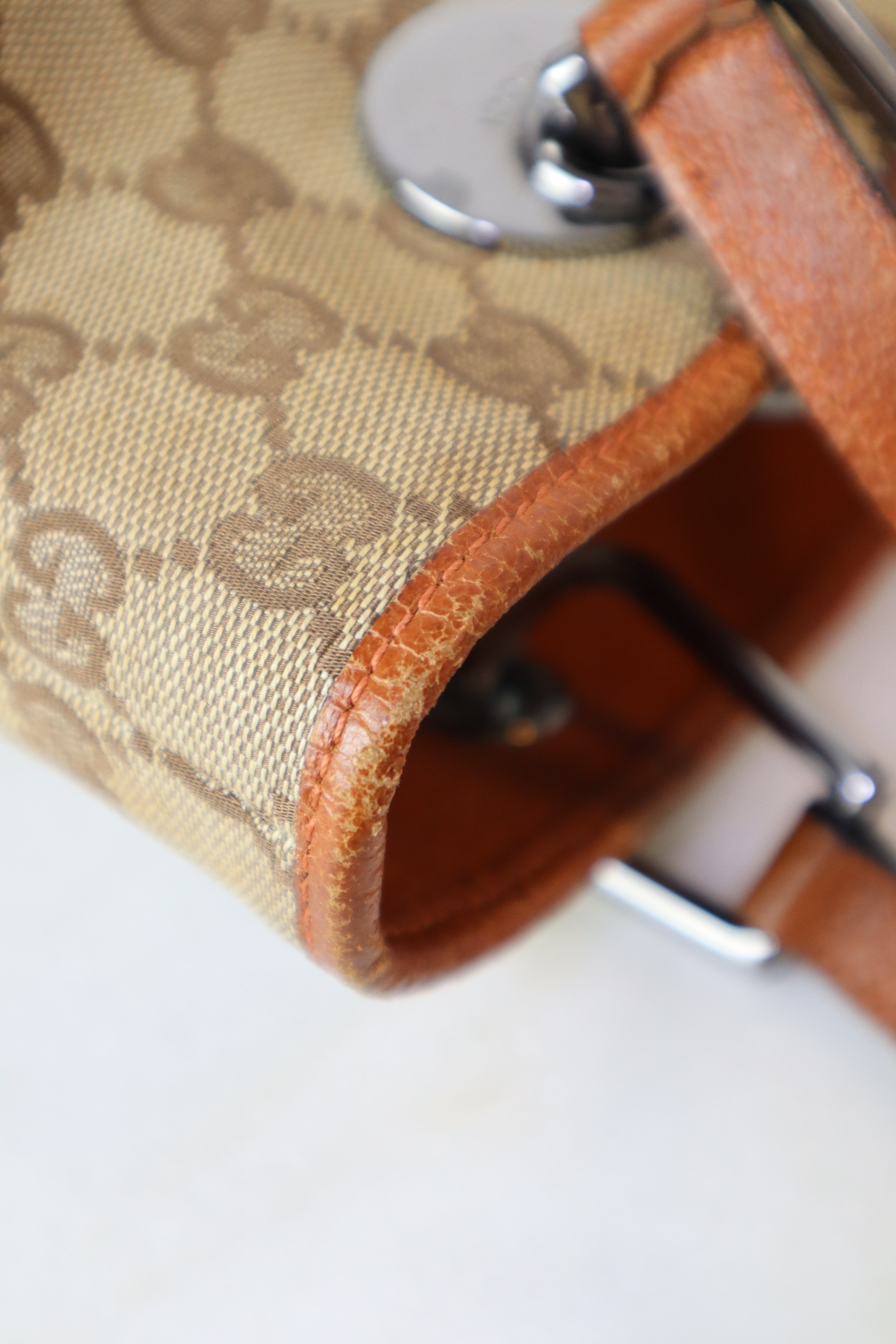 Gucci Brown GG Monogram Small Eclipse Vintage Tote Bag
