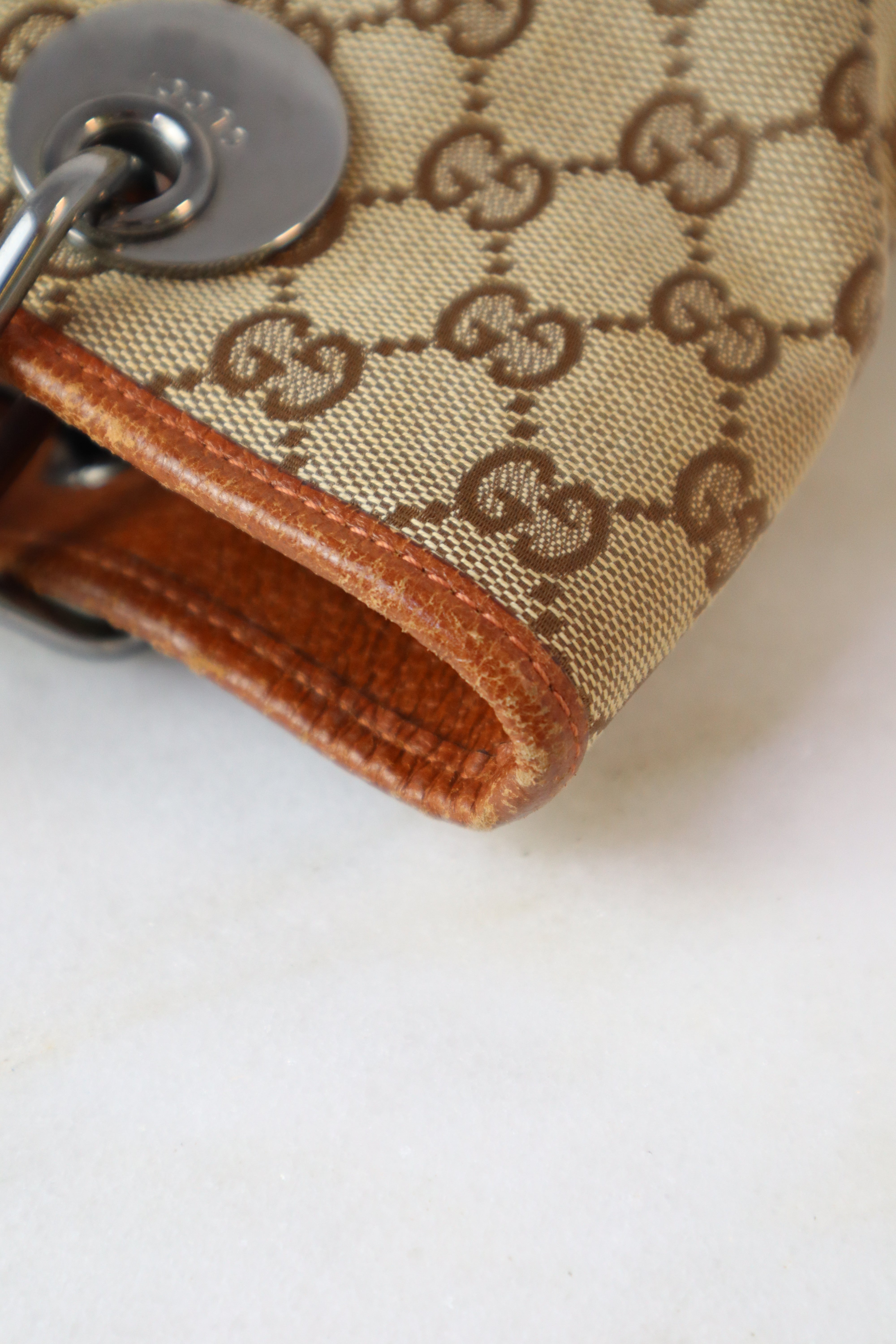 Gucci Brown GG Monogram Small Eclipse Vintage Tote Bag