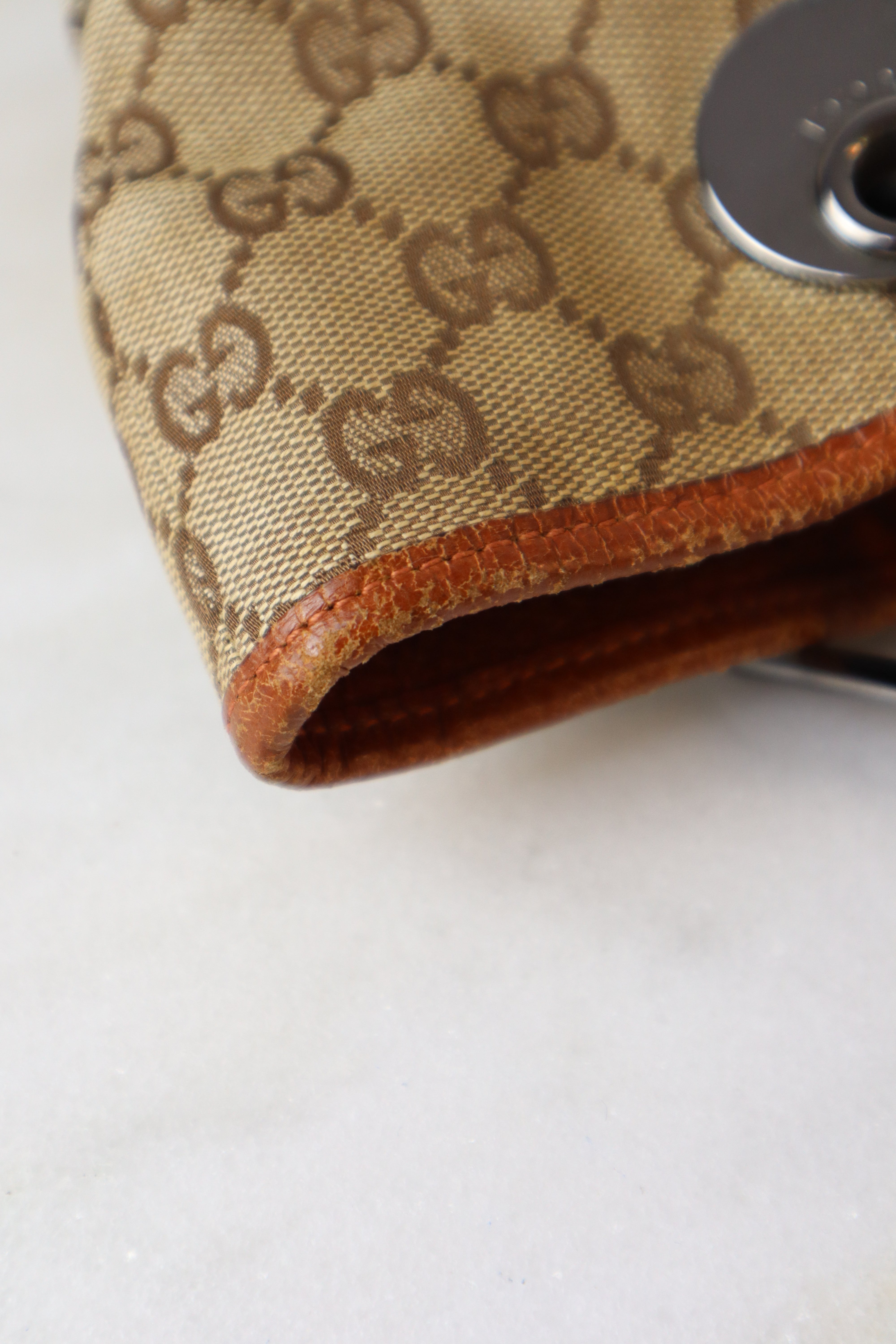 Gucci Brown GG Monogram Small Eclipse Vintage Tote Bag