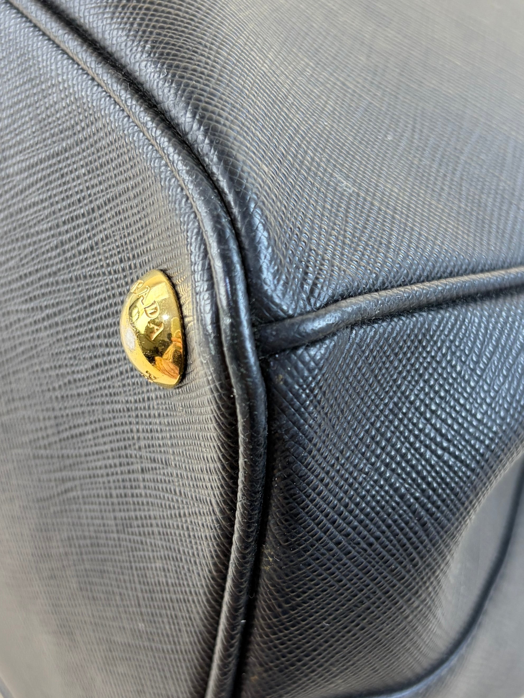 Prada Black Galleria Large Tote Bag