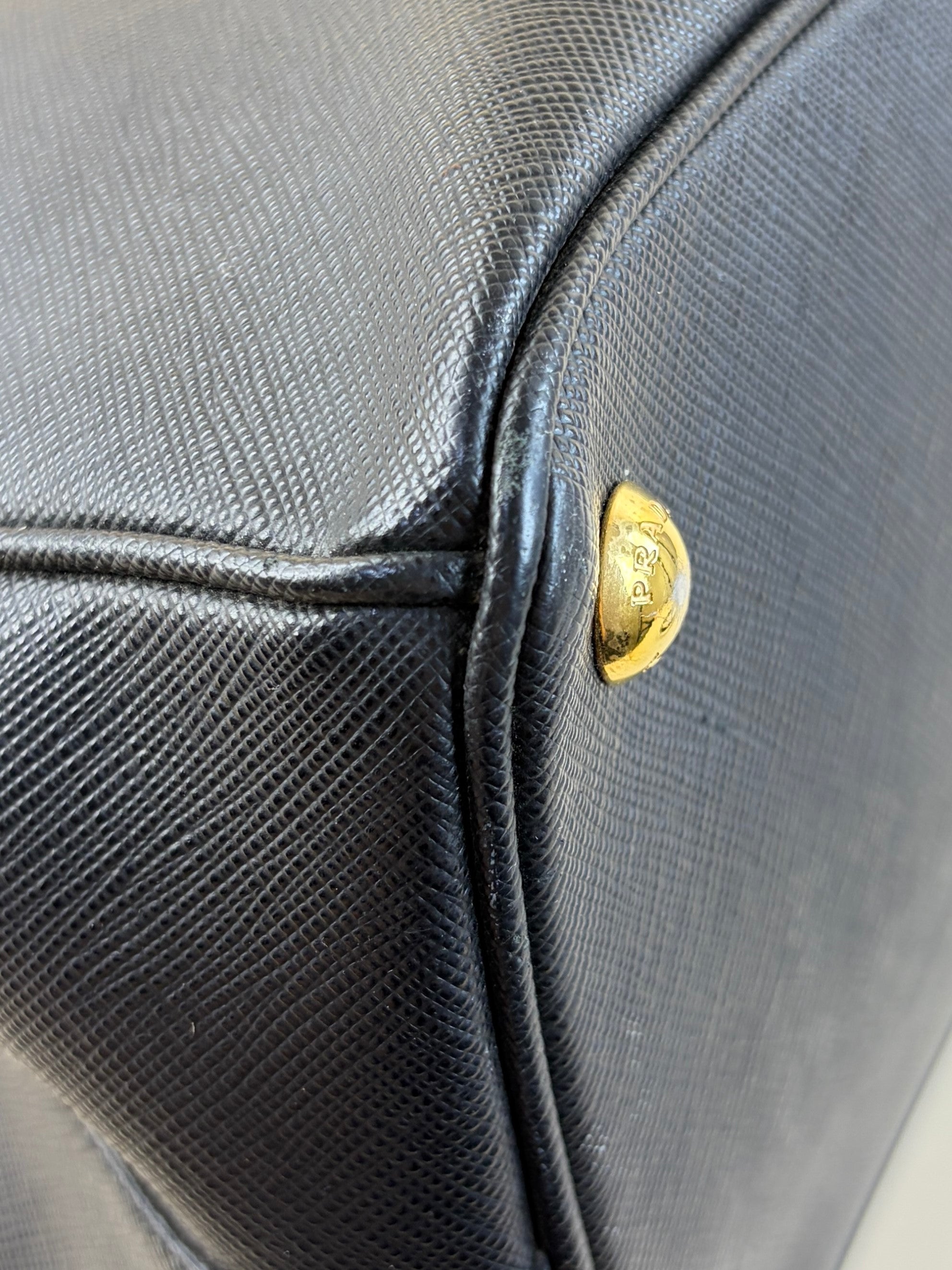 Prada Black Galleria Large Tote Bag