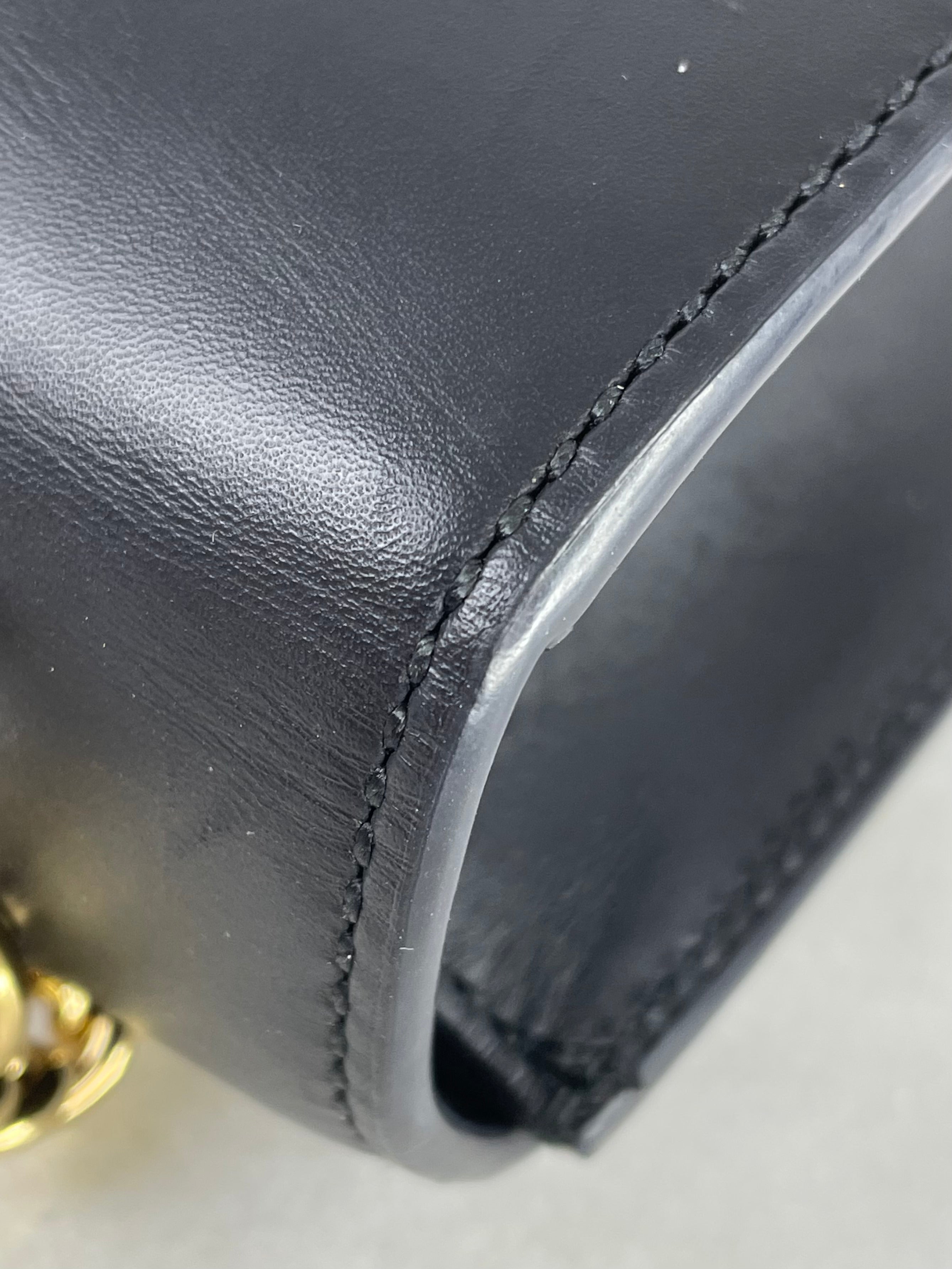 Gucci Black Web Ophidia Sylvie Mini Bag W/ Chain