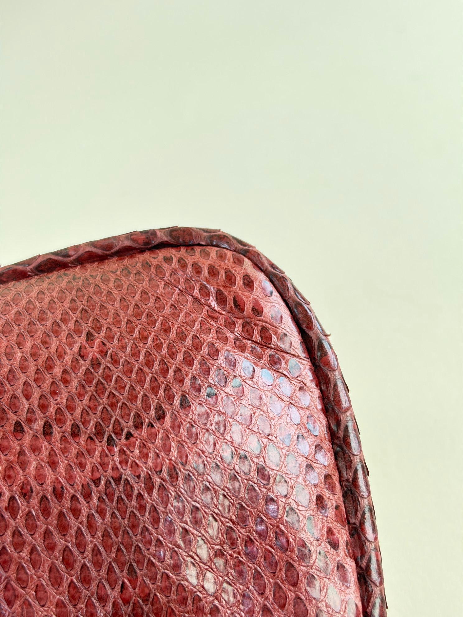 Gucci hysteria guttered red snakeskin vintage flap pouch