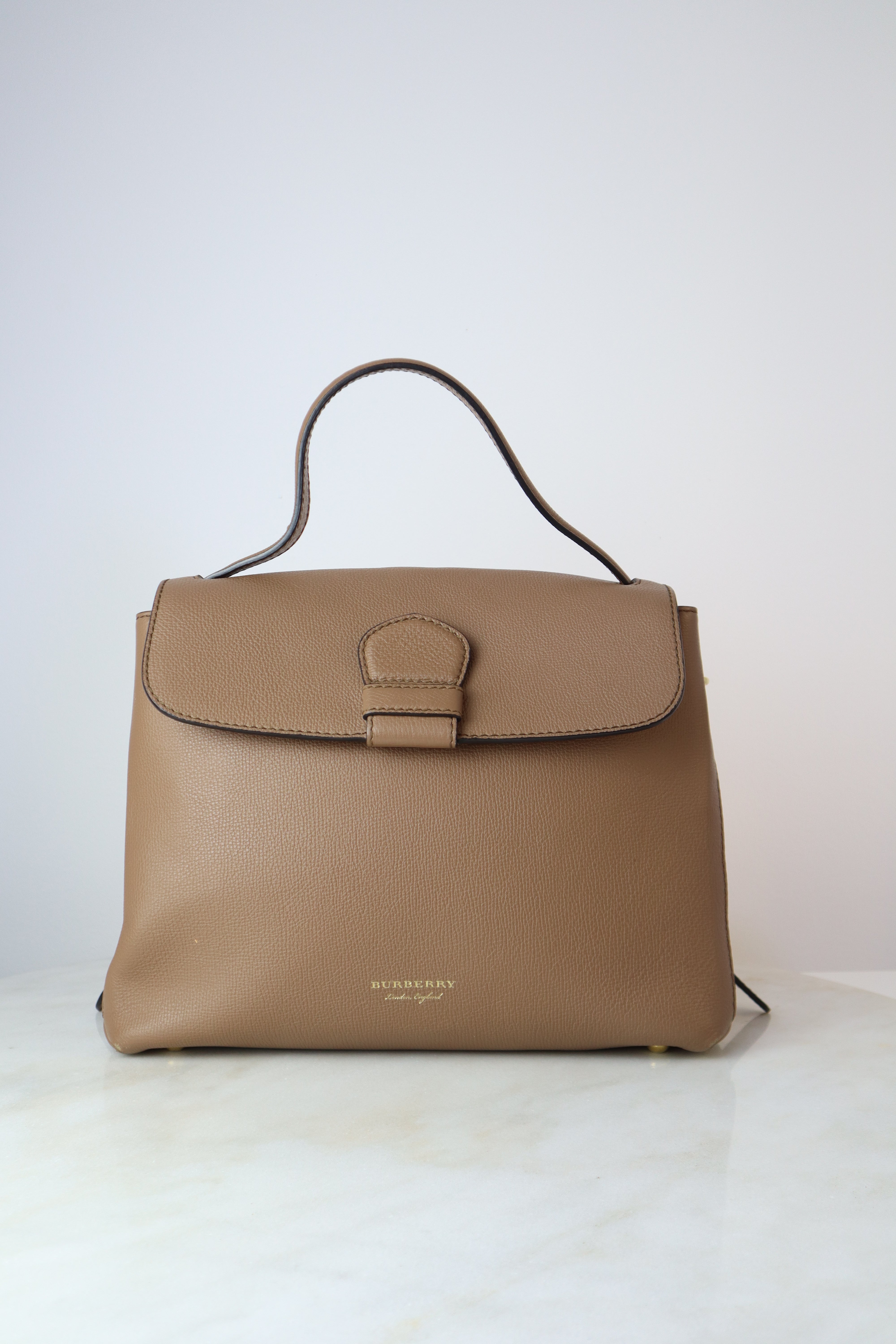 Burberry Beige Camberley Medium Sstchel Top Handle W/ Strap