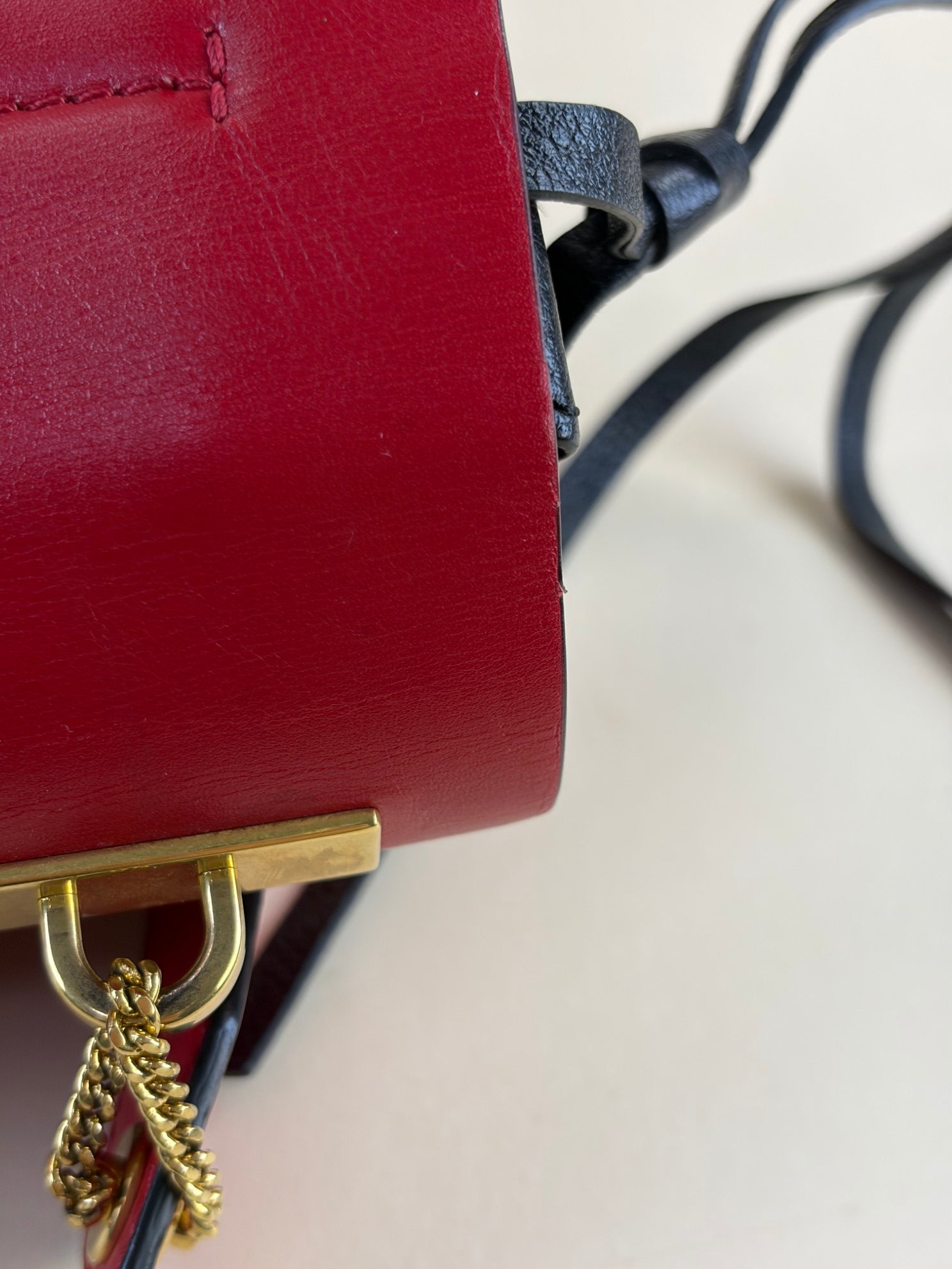 Valentino Bicolor VRING red and black Shoulder Bag