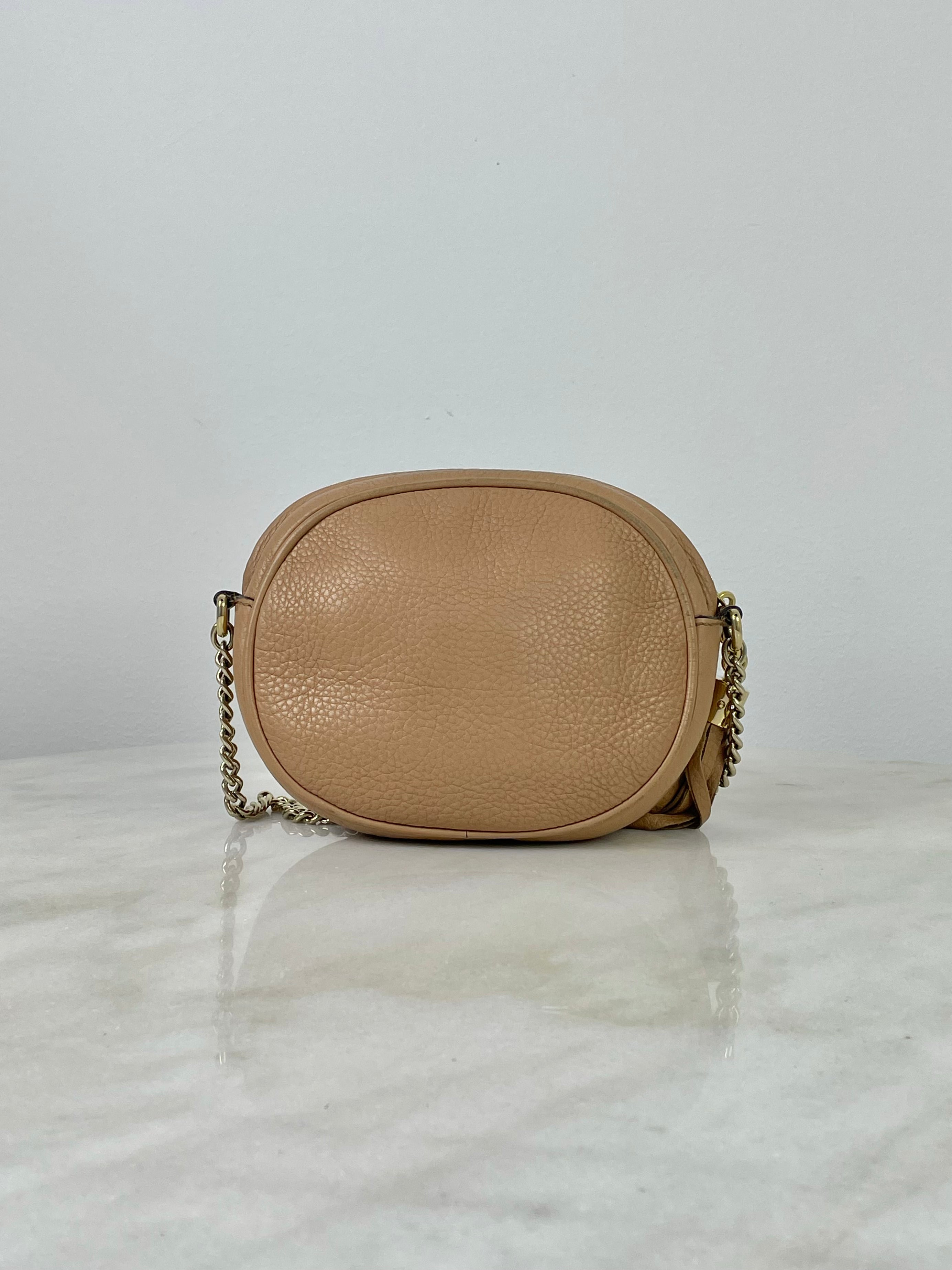 Gucci Nude Soho Mini Crossbody Bag W/ Chain