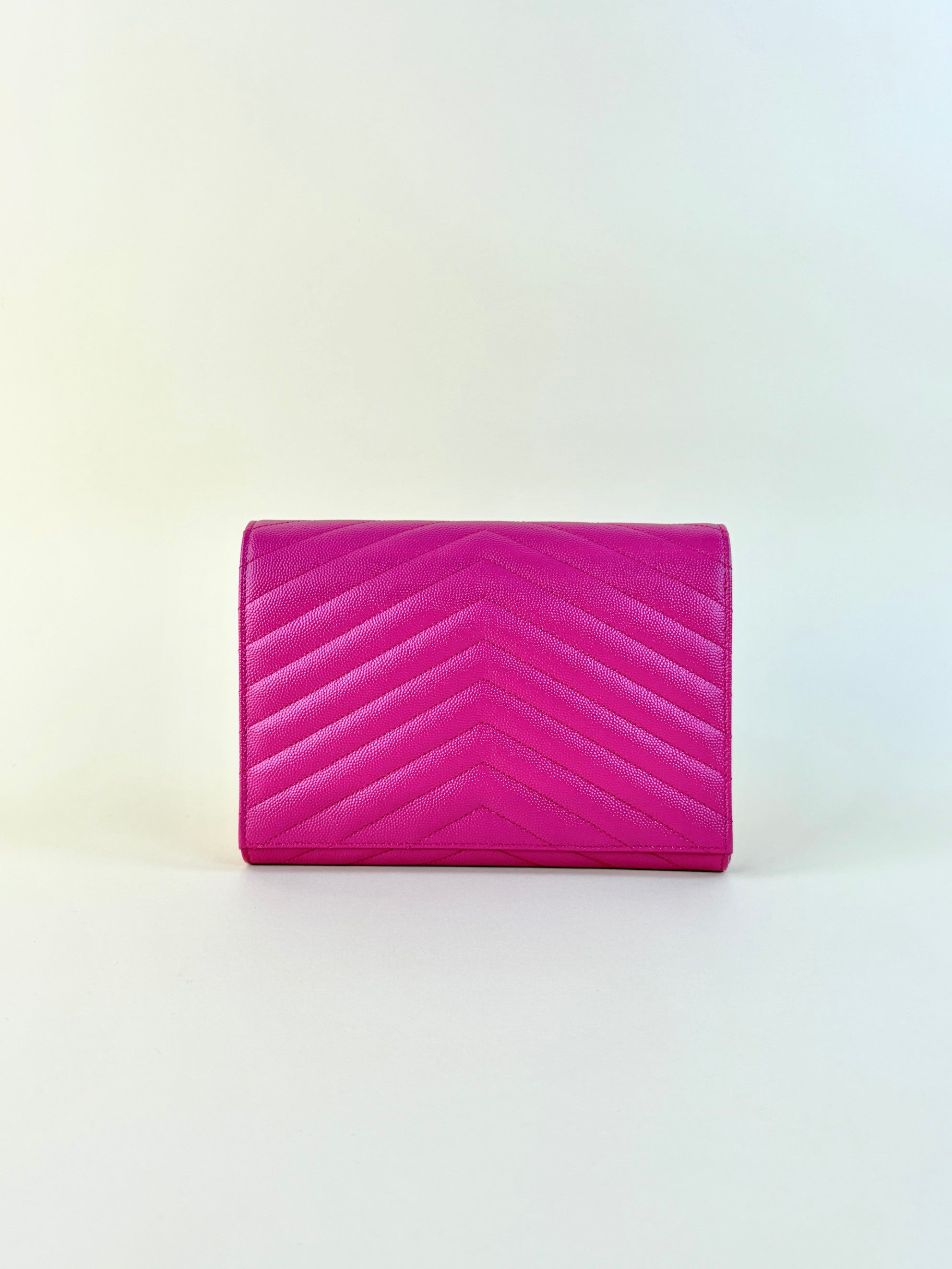 YSL Fuchsia Cassandre Matelasse Flap Pouch