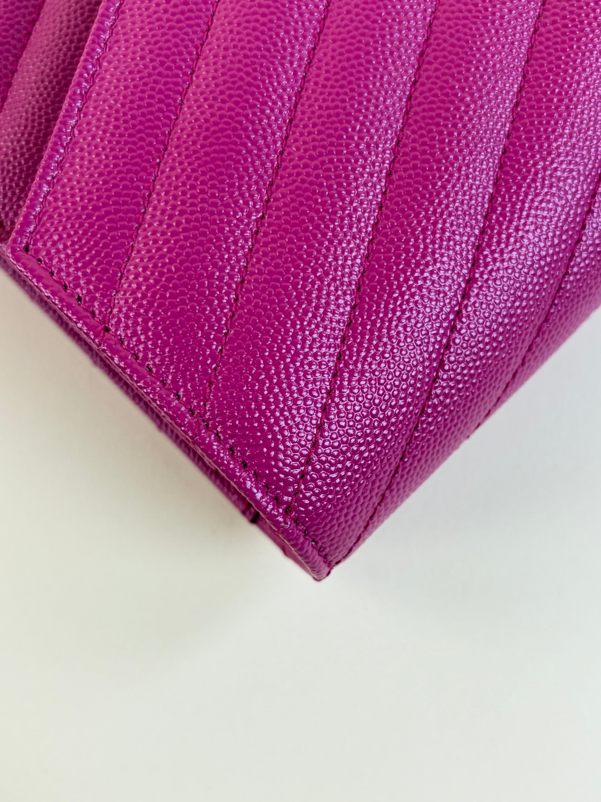YSL Fuchsia Cassandre Matelasse Flap Pouch