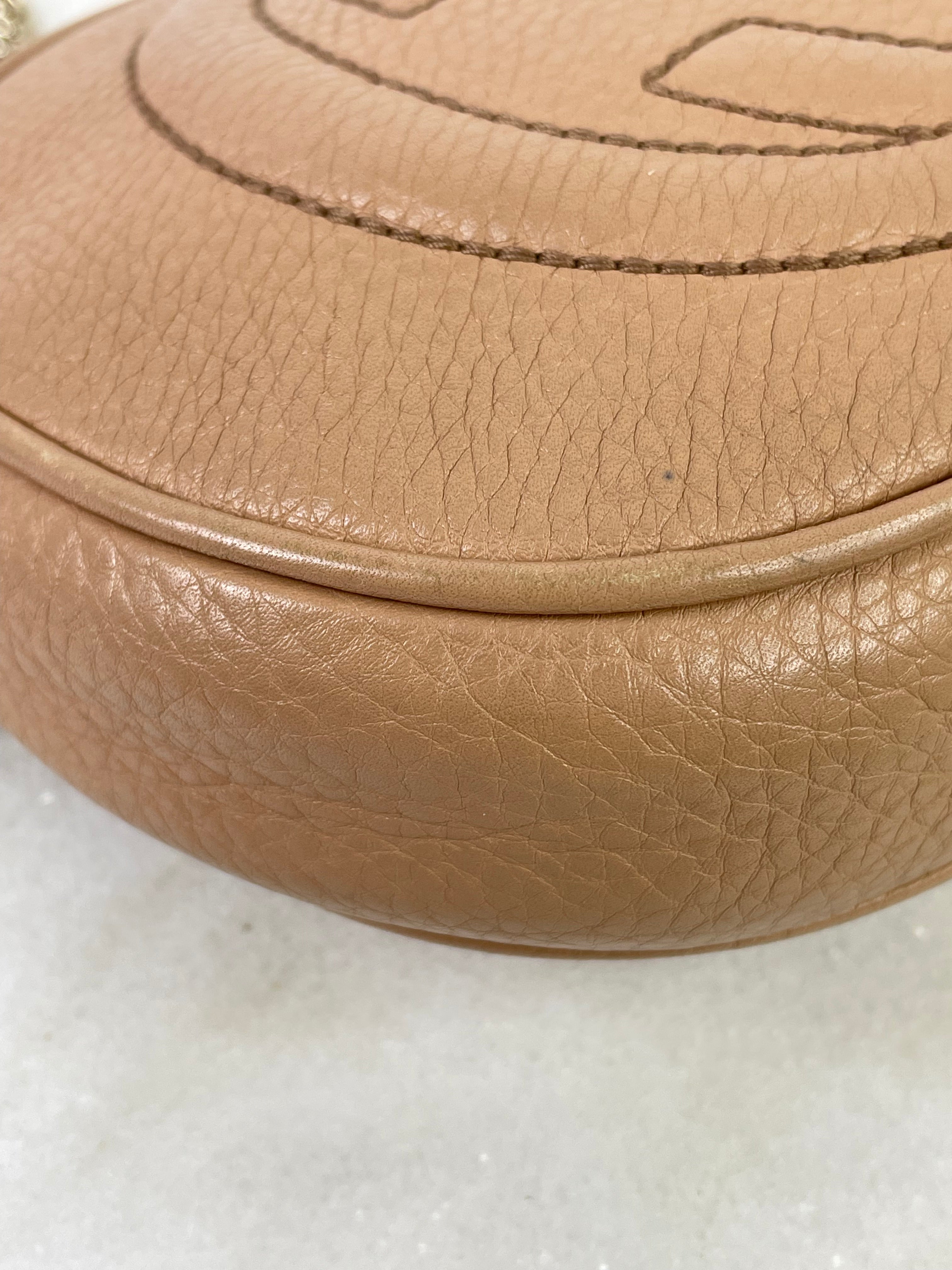 Gucci Nude Soho Mini Crossbody Bag W/ Chain