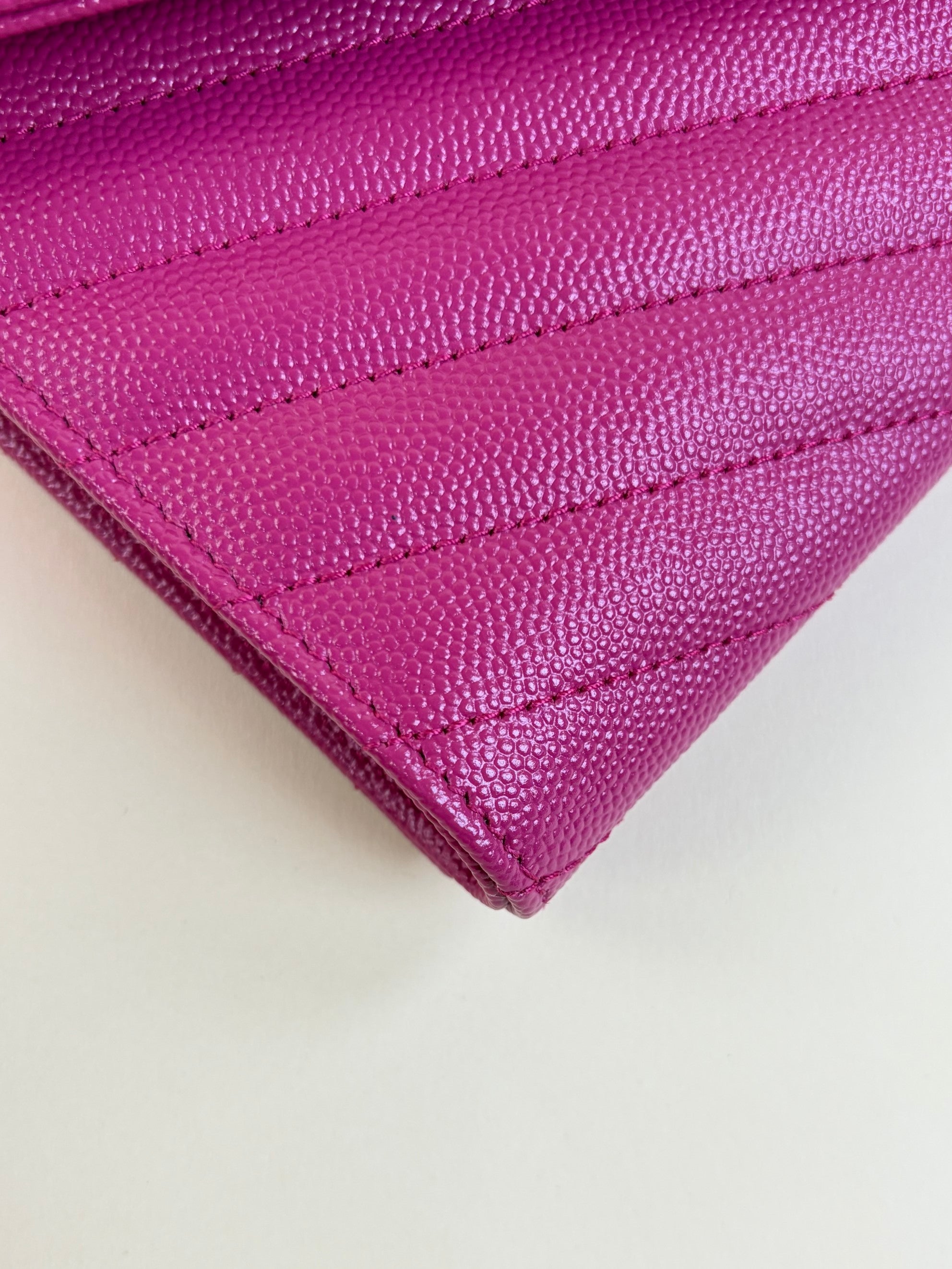 YSL Fuchsia Cassandre Matelasse Flap Pouch
