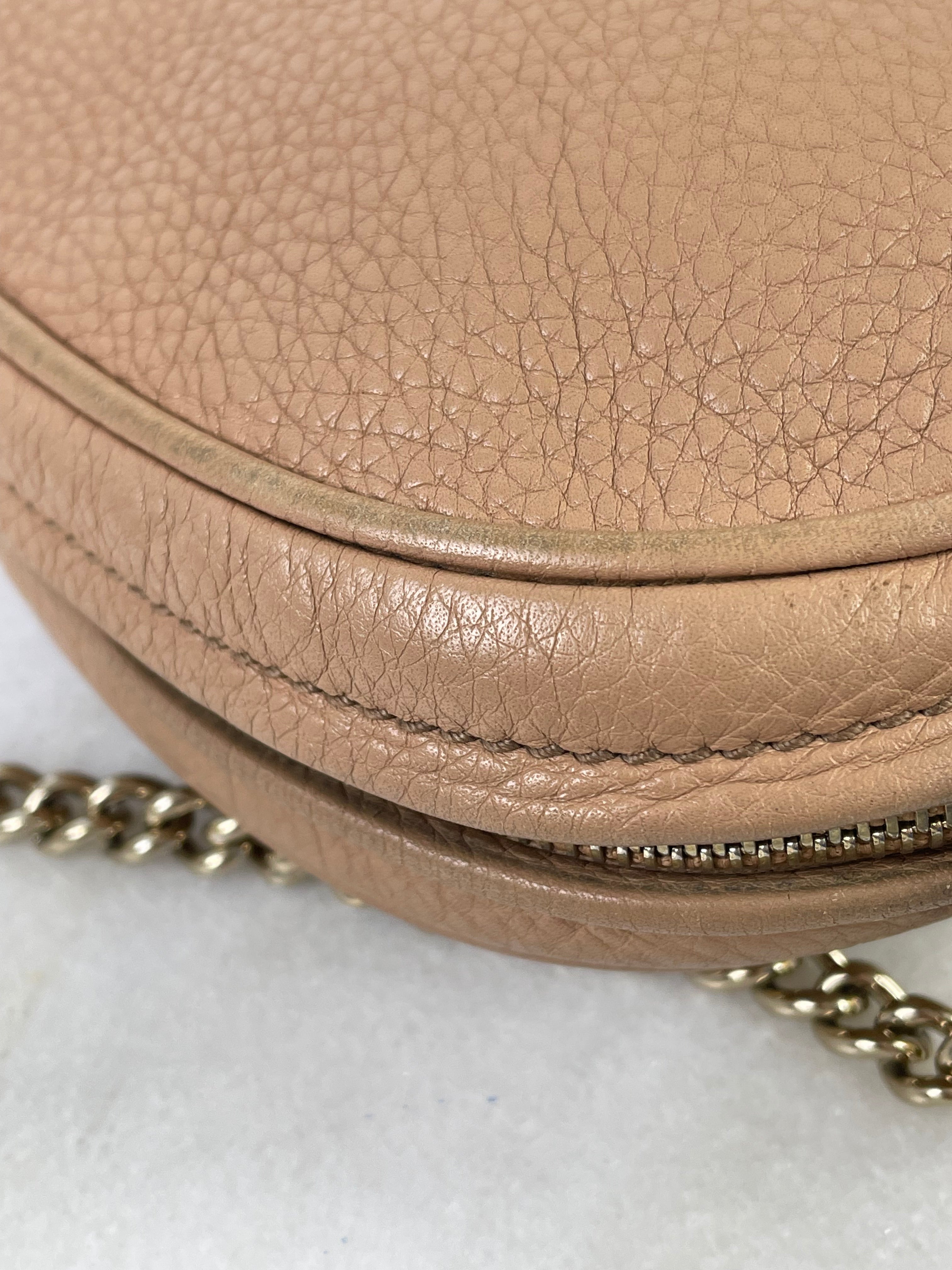 Gucci Nude Soho Mini Crossbody Bag W/ Chain