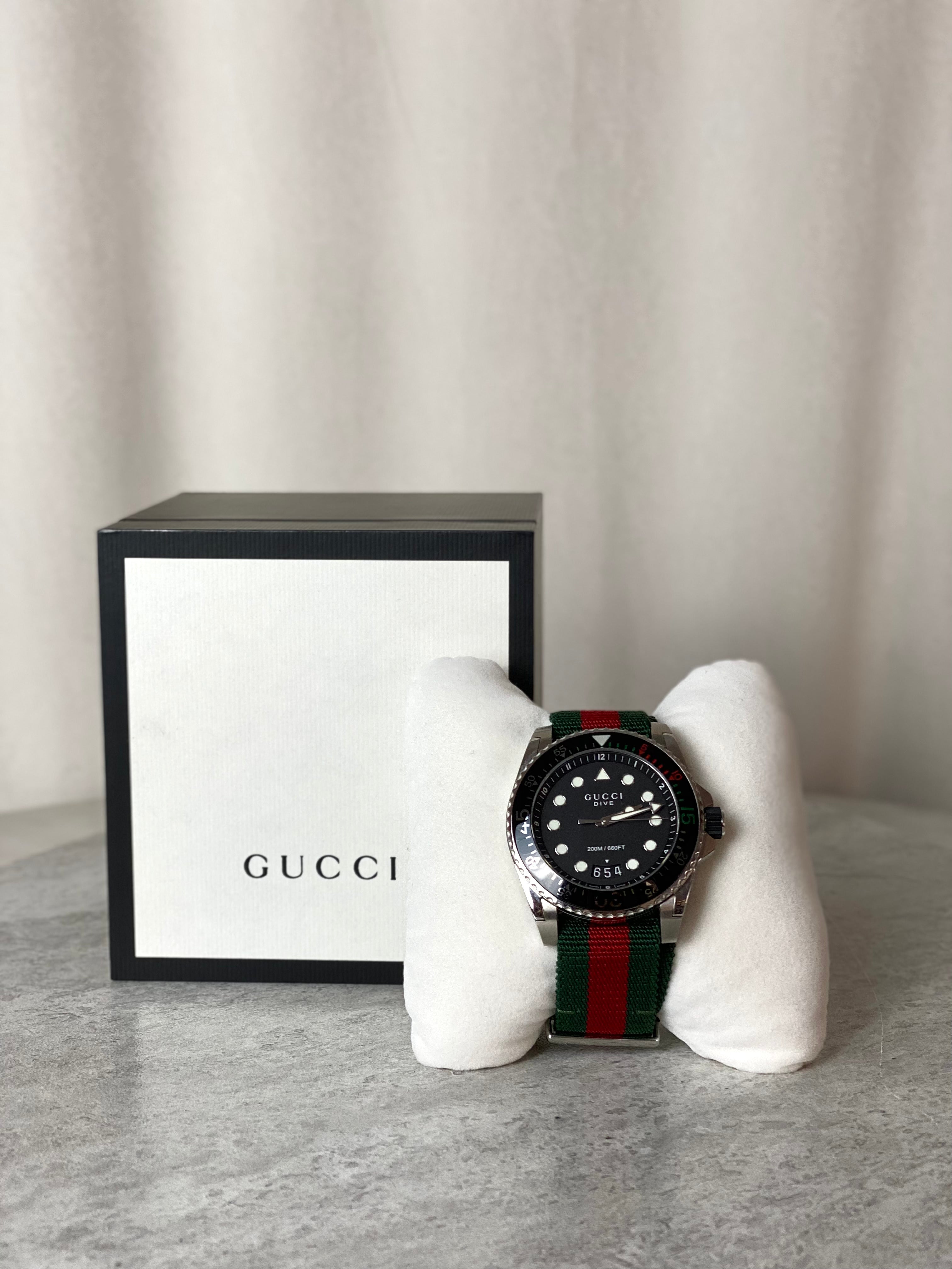 Gucci Stainless Steel Dive 45mm Watch