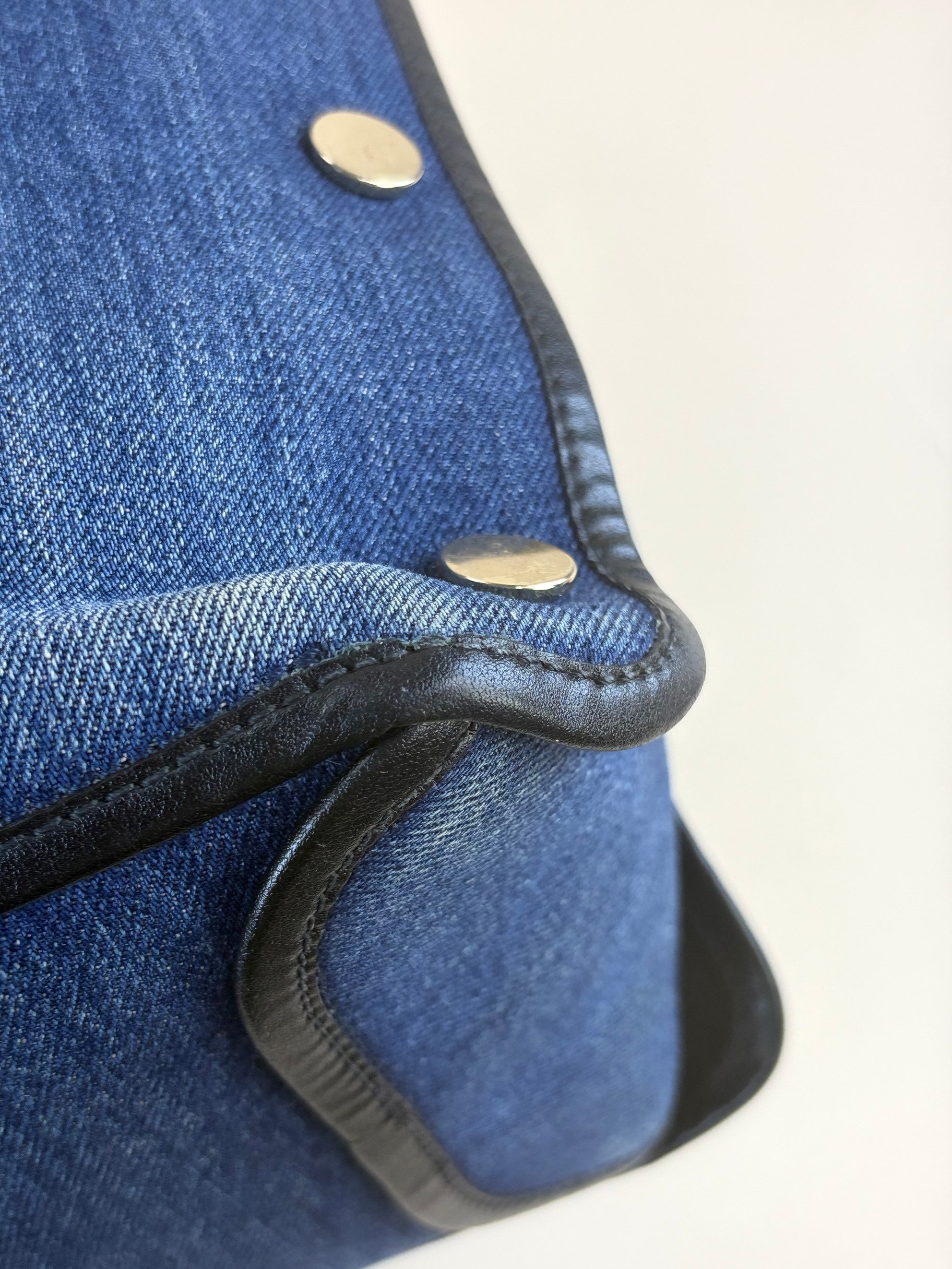 Givenchy blue denim medium logo bond tote bag