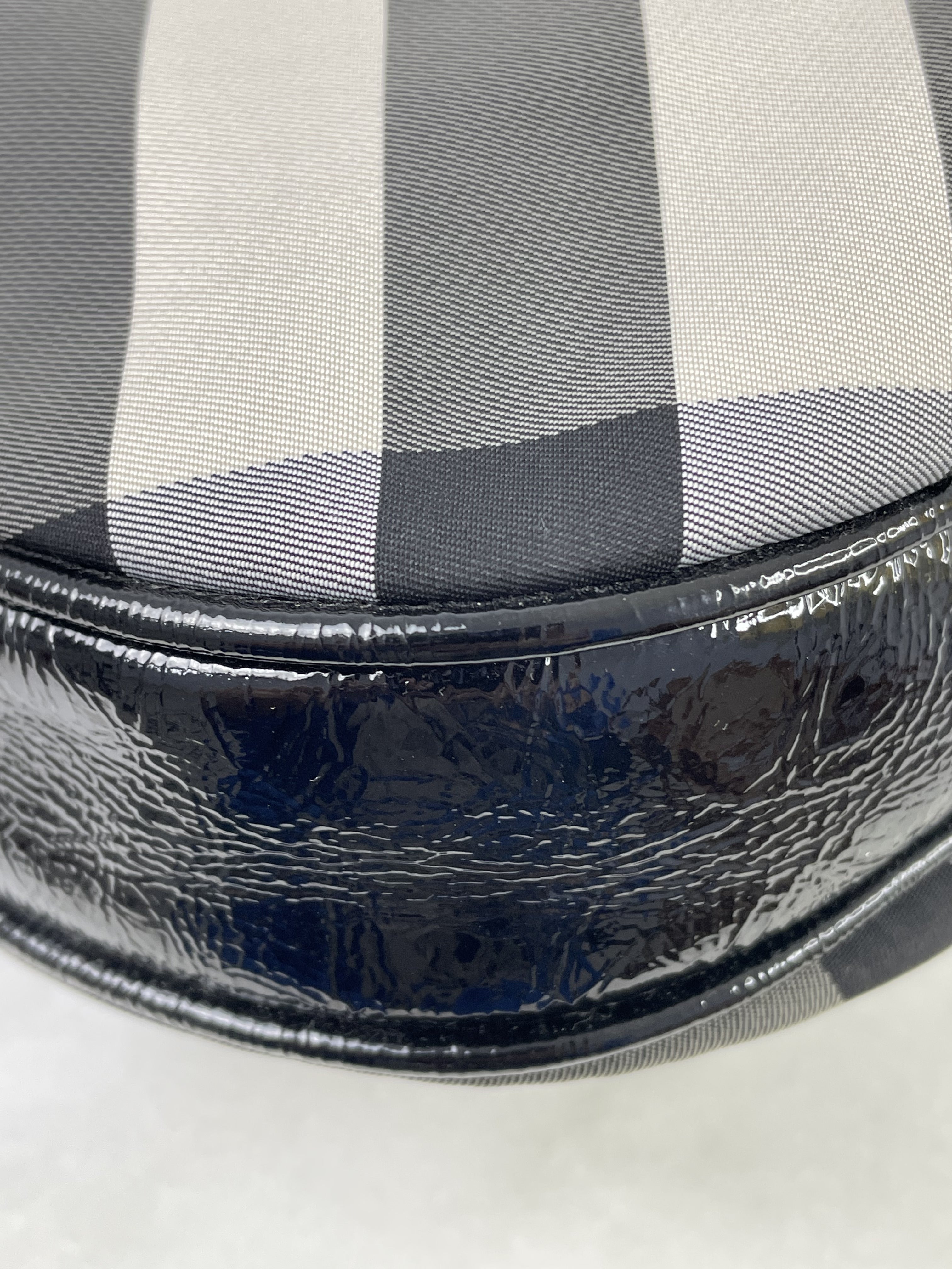 Burberry Black Nylon Beat Check Brooklyn Bag