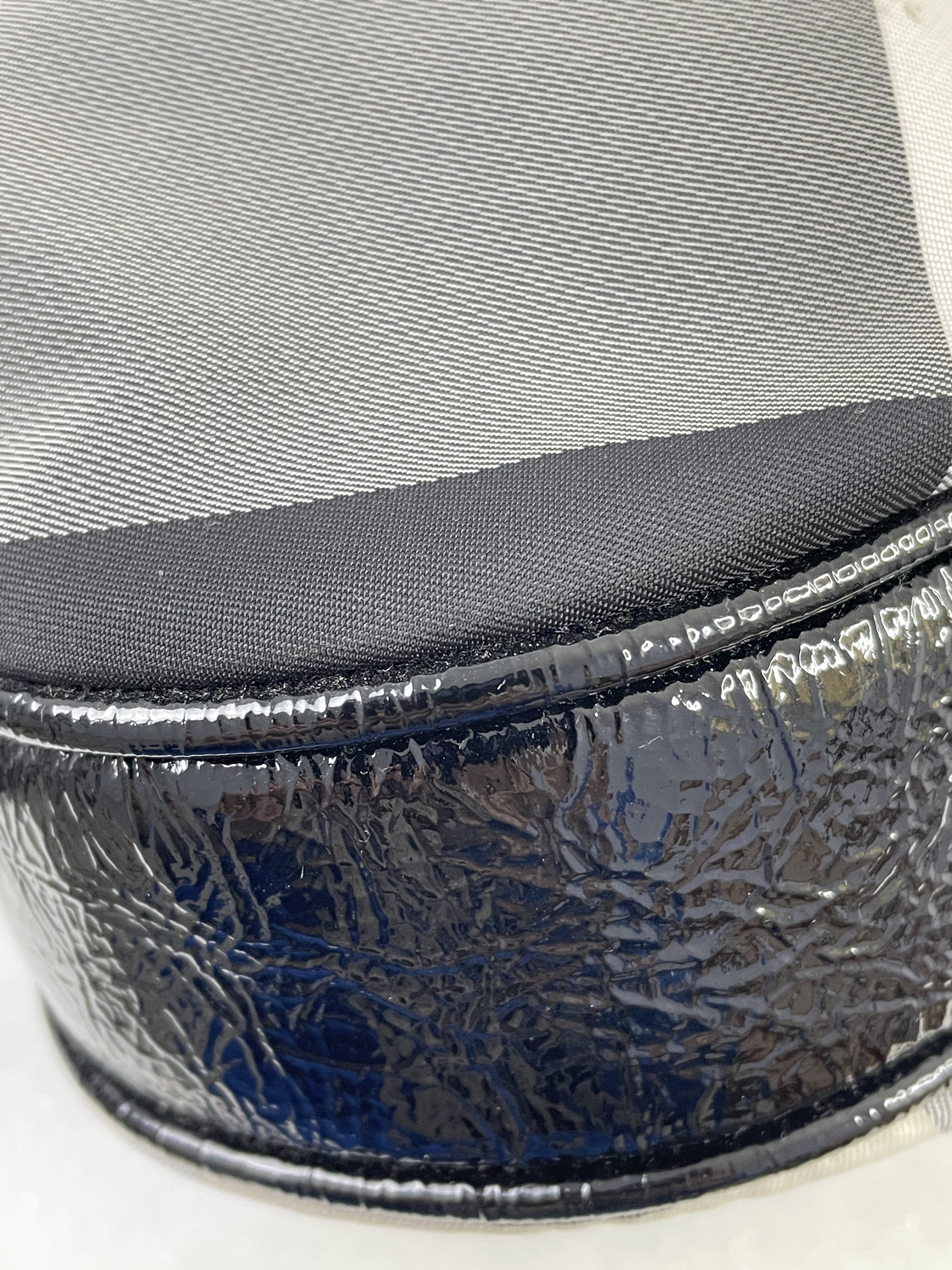 Burberry Black Nylon Beat Check Brooklyn Bag