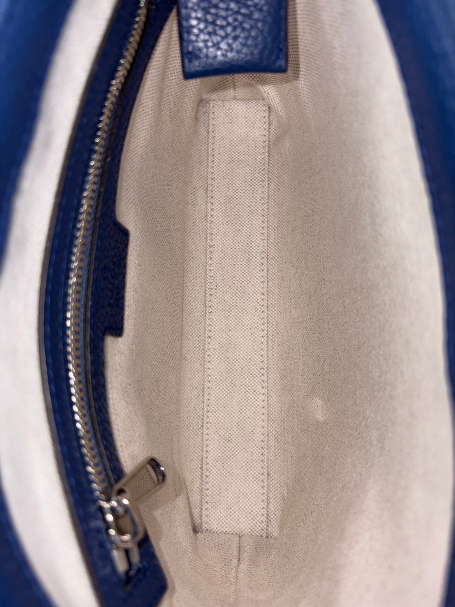 Gucci Blue Piuma Jumbo GG Embossed Small Wristlet Messenger Bag