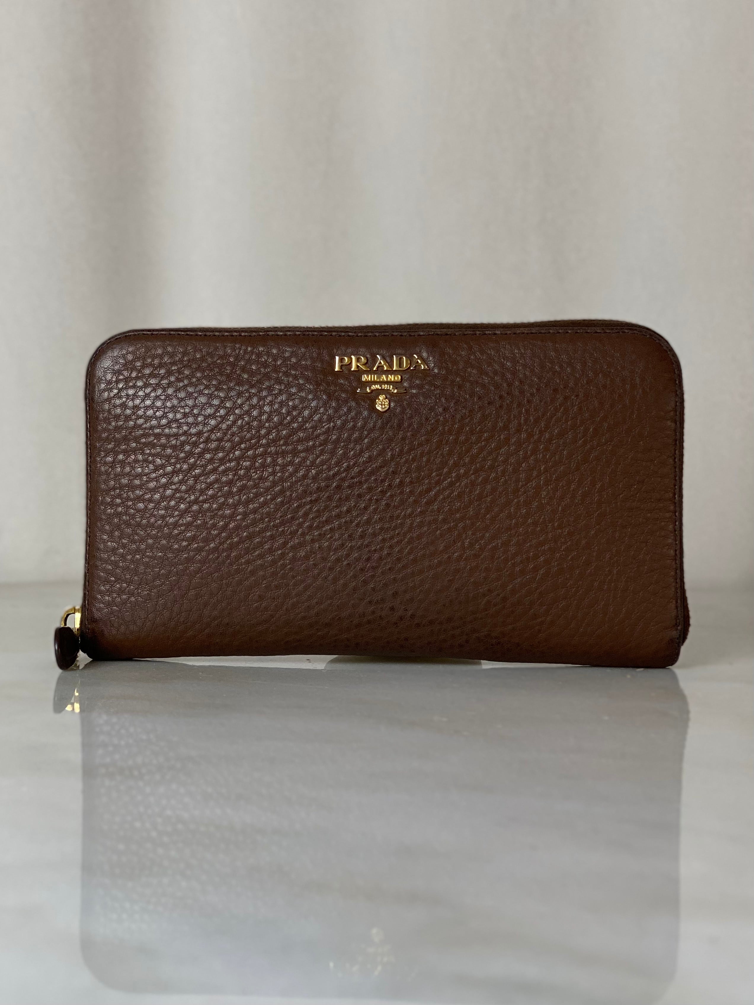 Prada Brown Long Wallet