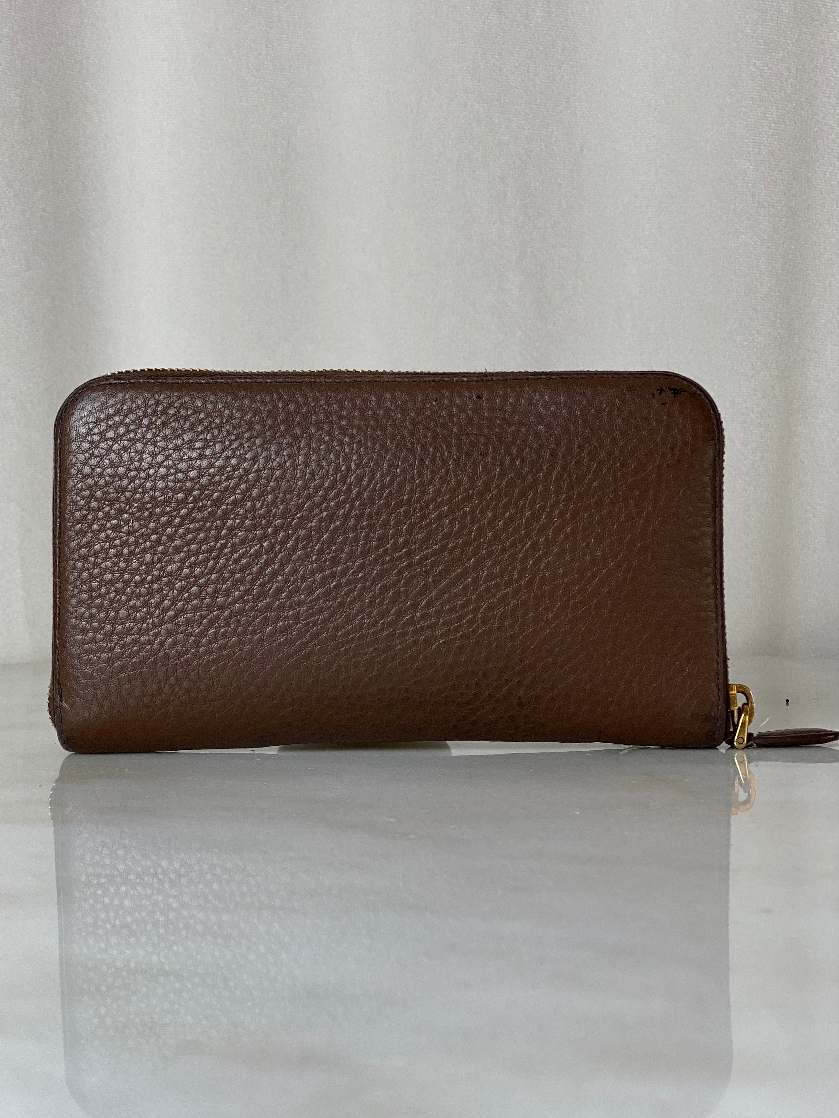 Prada Brown Long Wallet