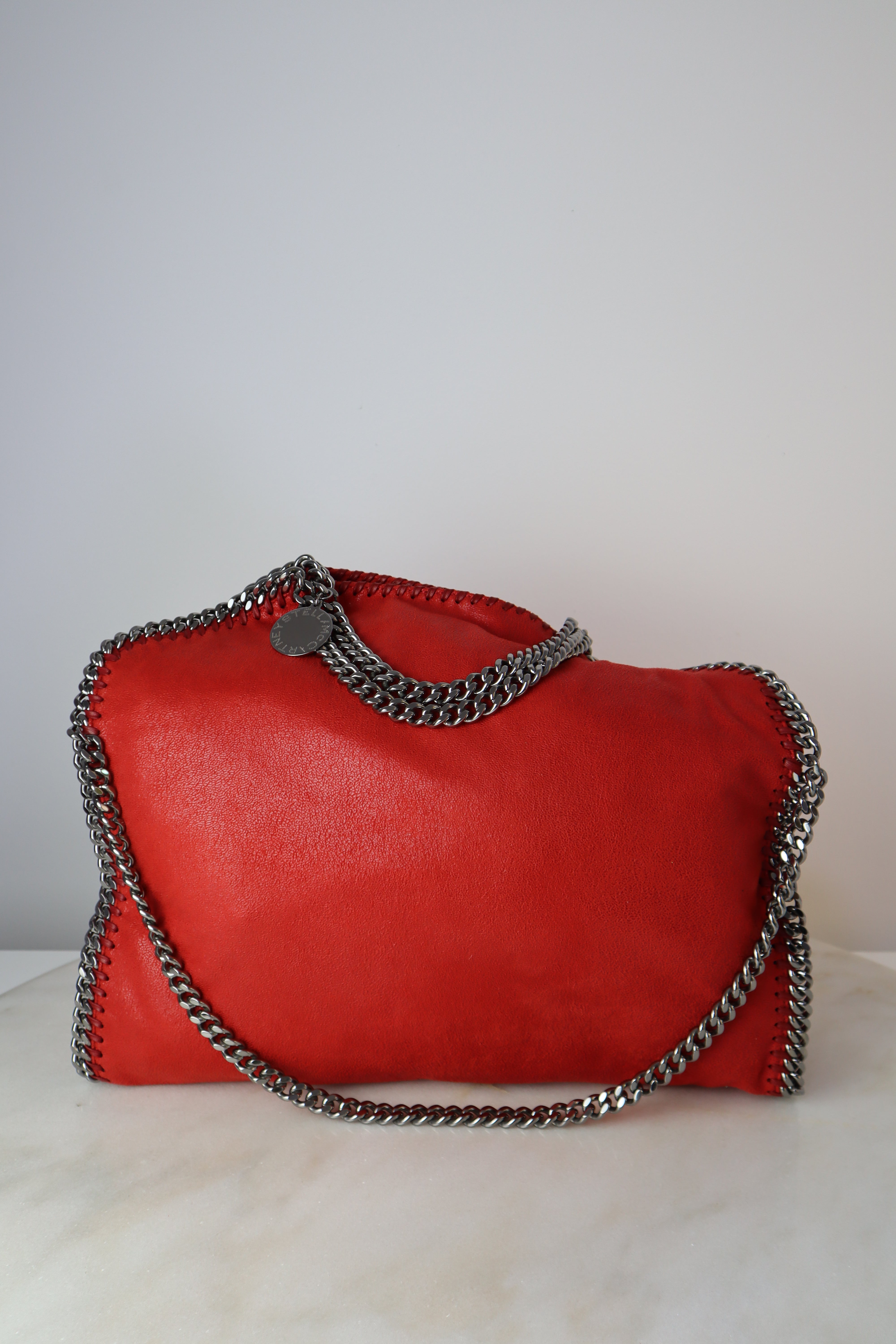 Stella Mccartney Red Fold Over Falabella Bag