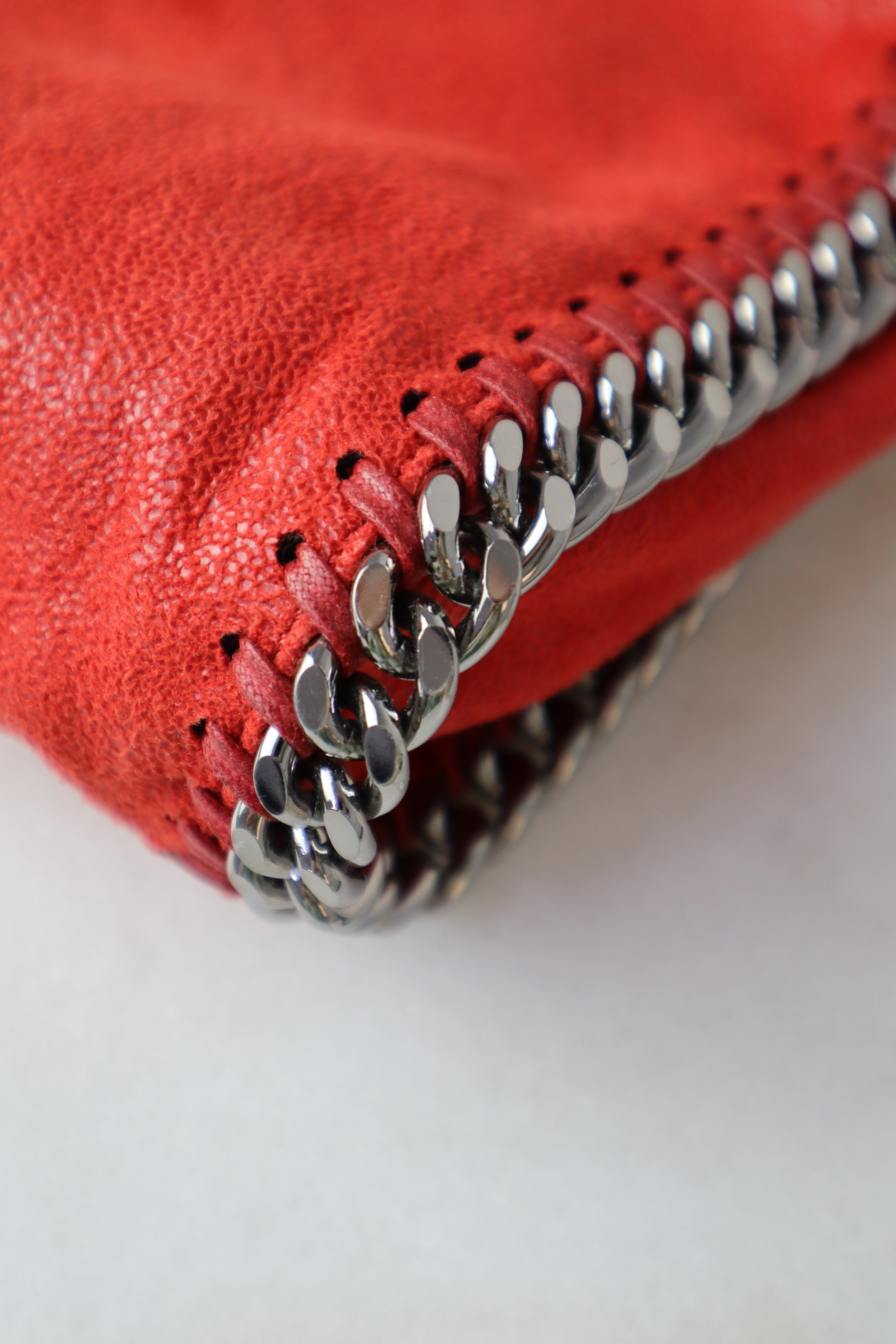Stella Mccartney Red Fold Over Falabella Bag