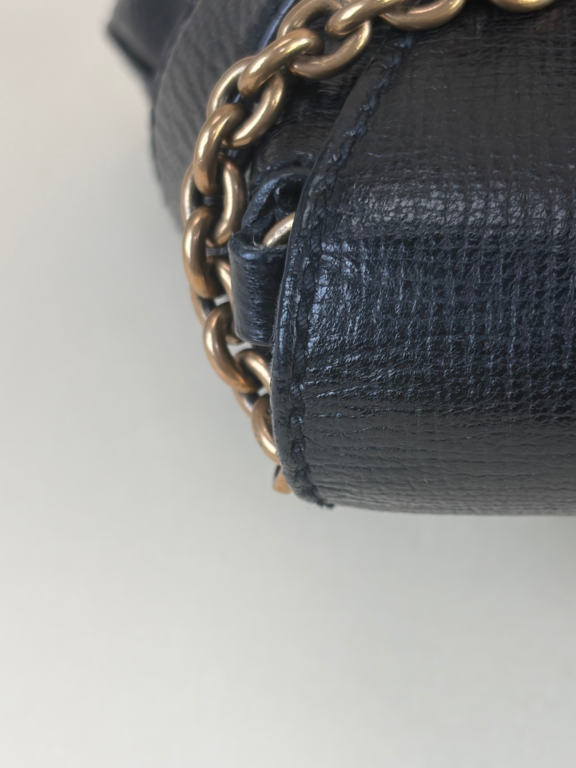 Gucci horse bit vintage black clutch bag