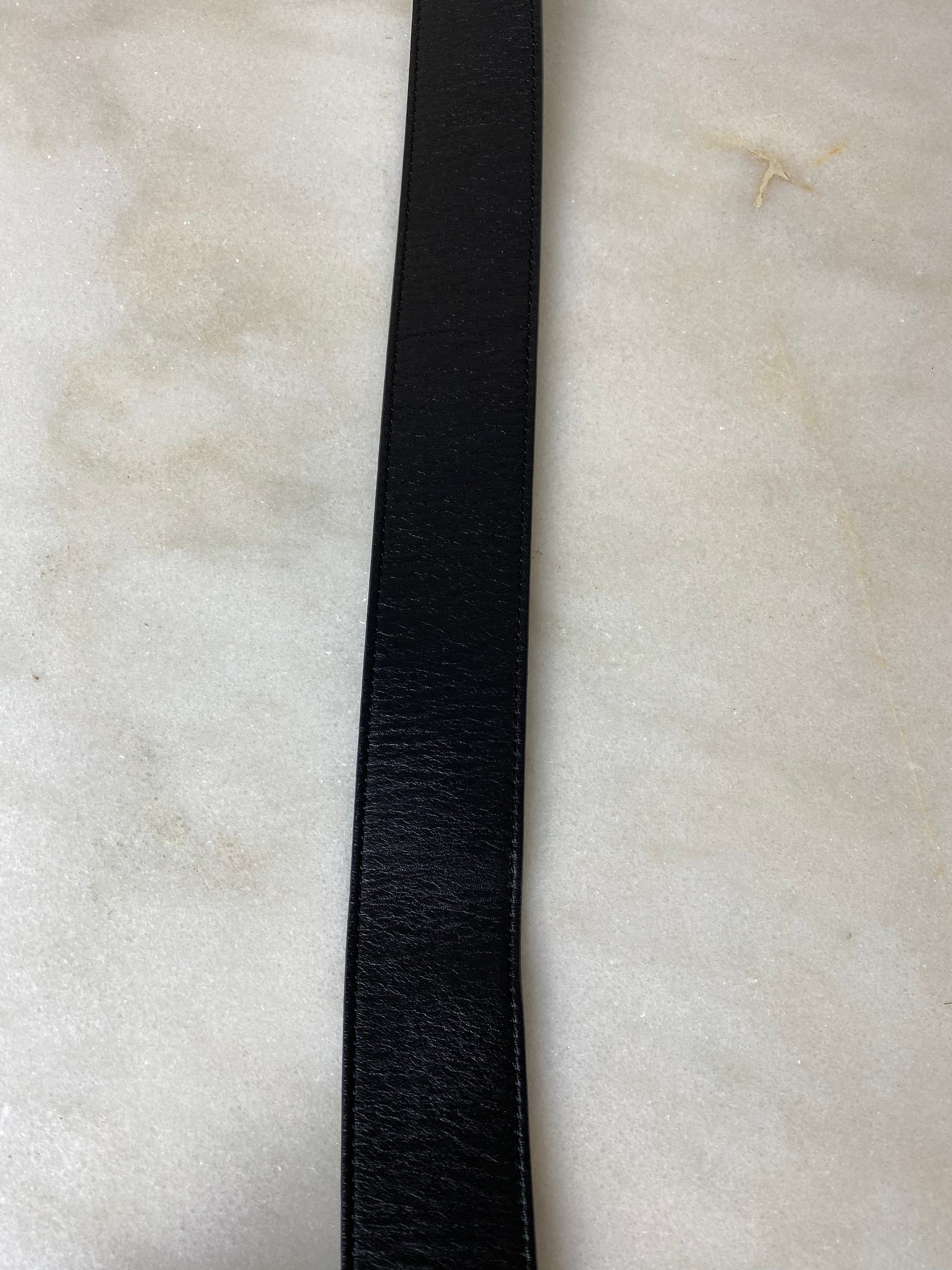 Gucci Black GG Belt 36