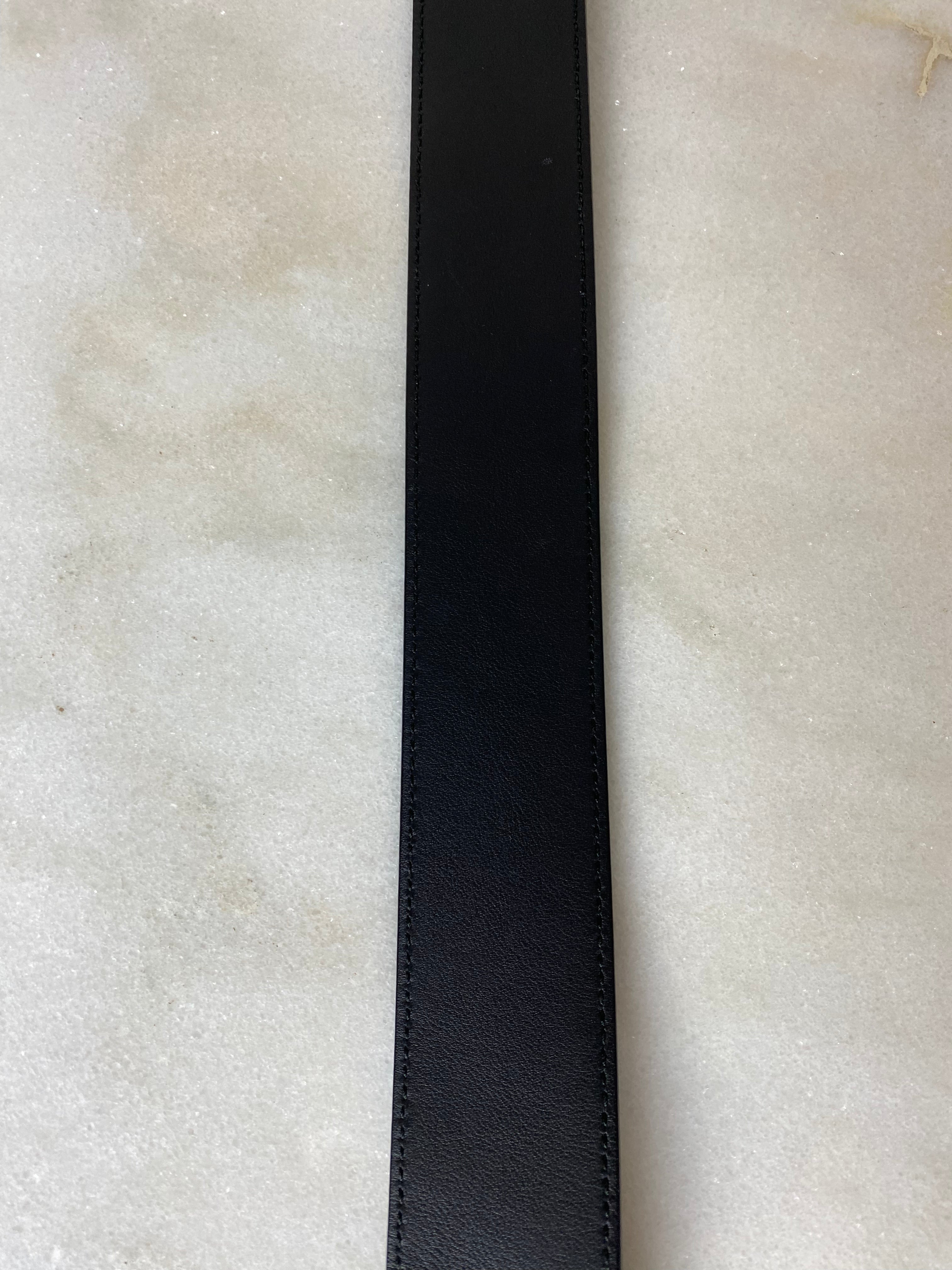 Gucci Black GG Belt 36