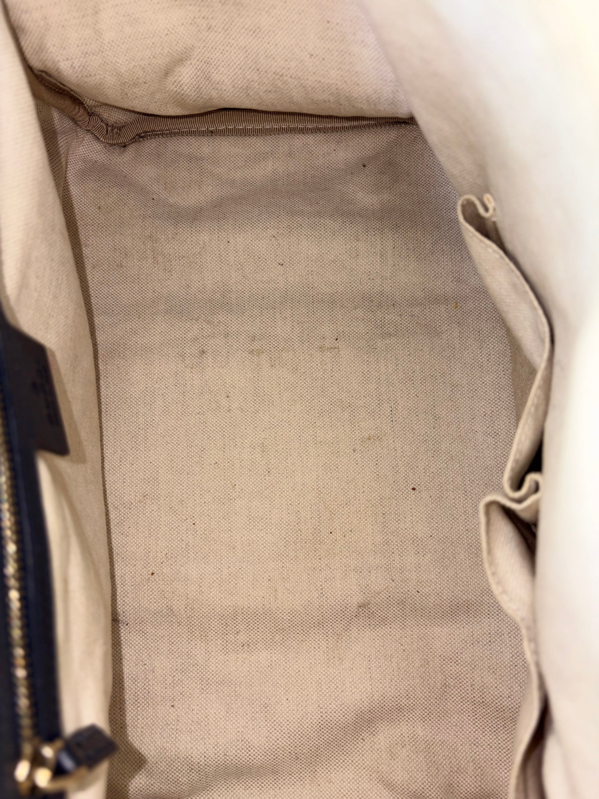 Gucci Blue GG Vintage Web Medium Boston Bag with Shoulder Strap