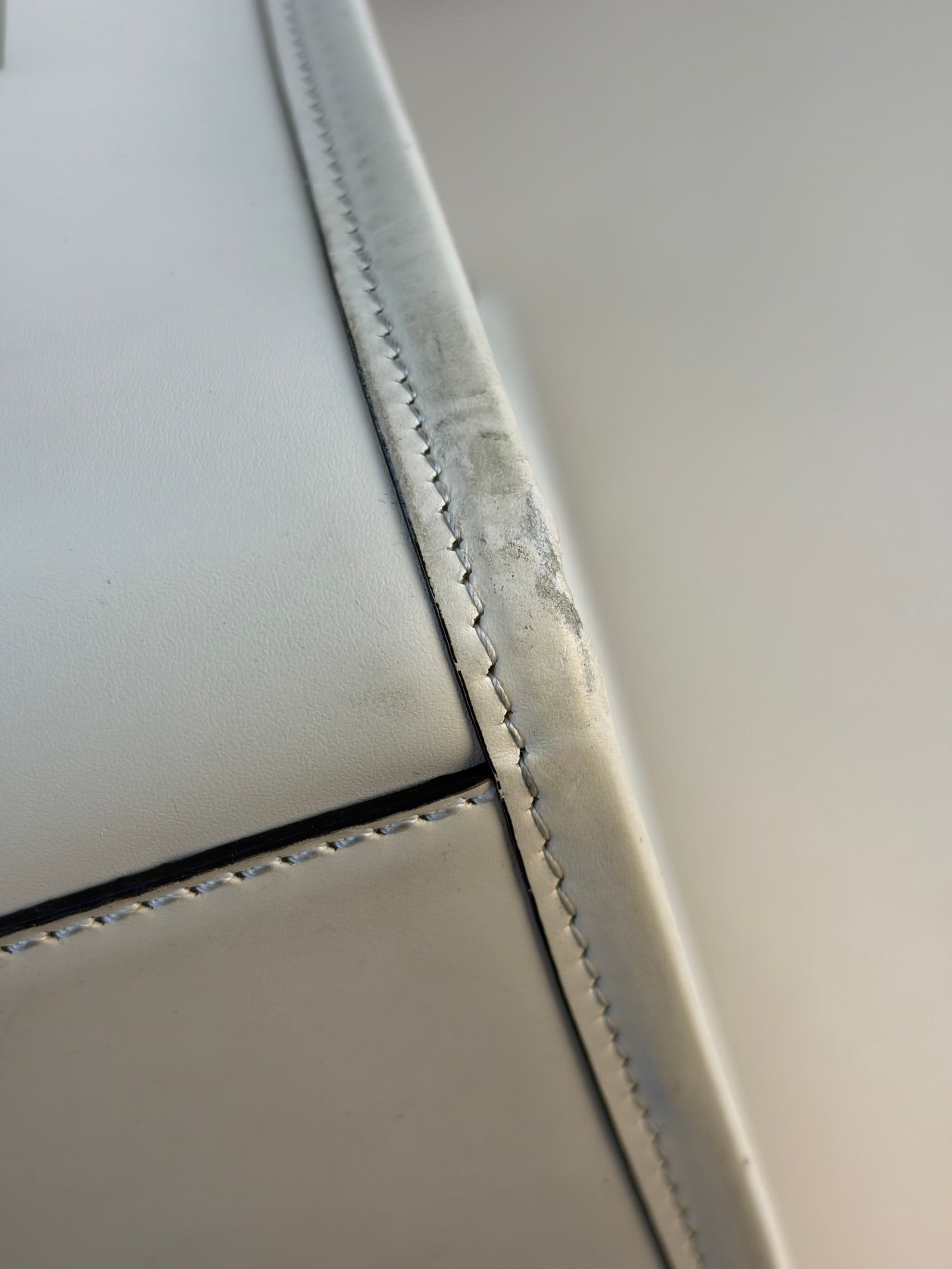 Fendi sunshine off white calfskin medium tote bag