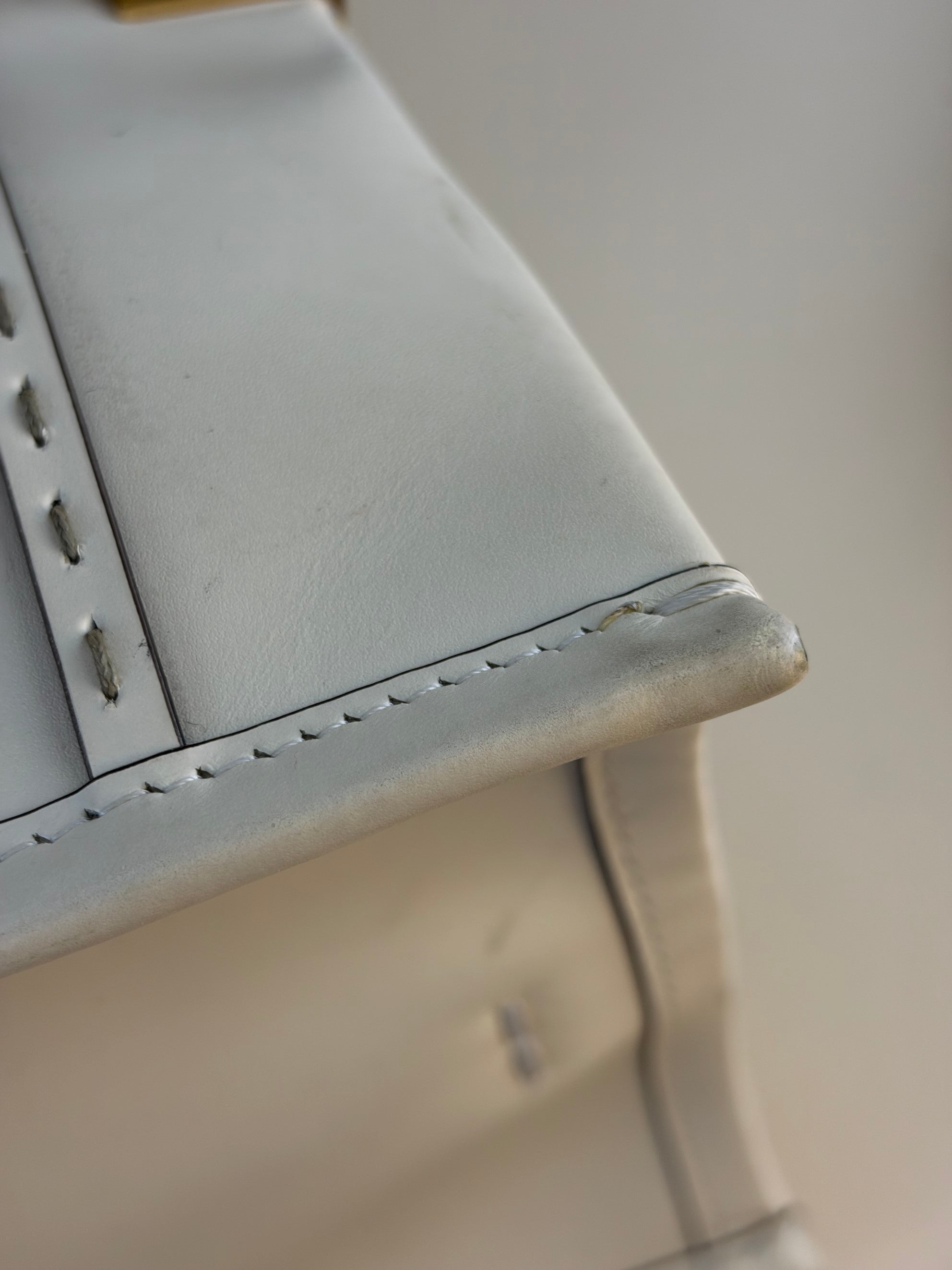 Fendi sunshine off white calfskin medium tote bag