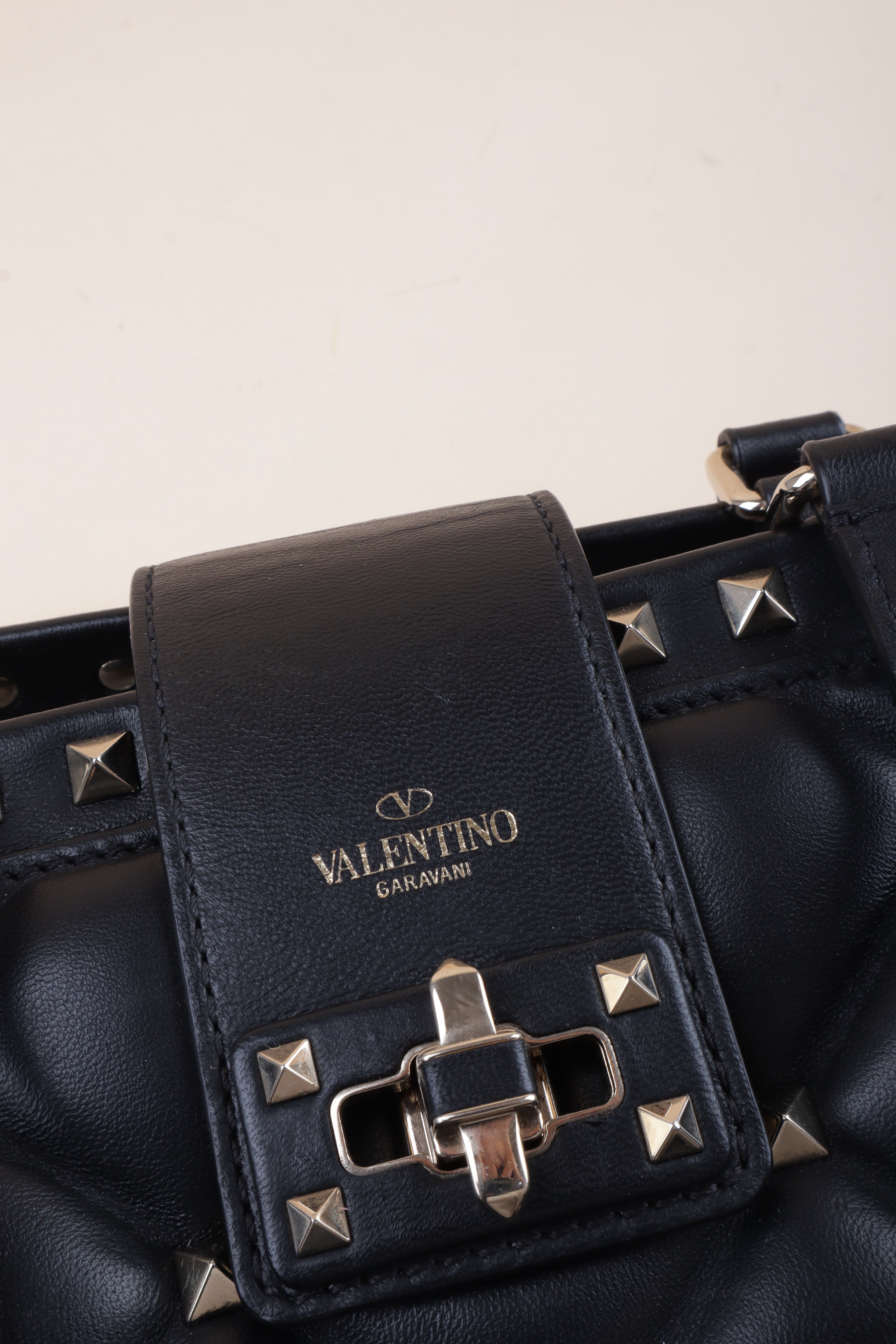 Valentino Black Candystud Crossbody Bag