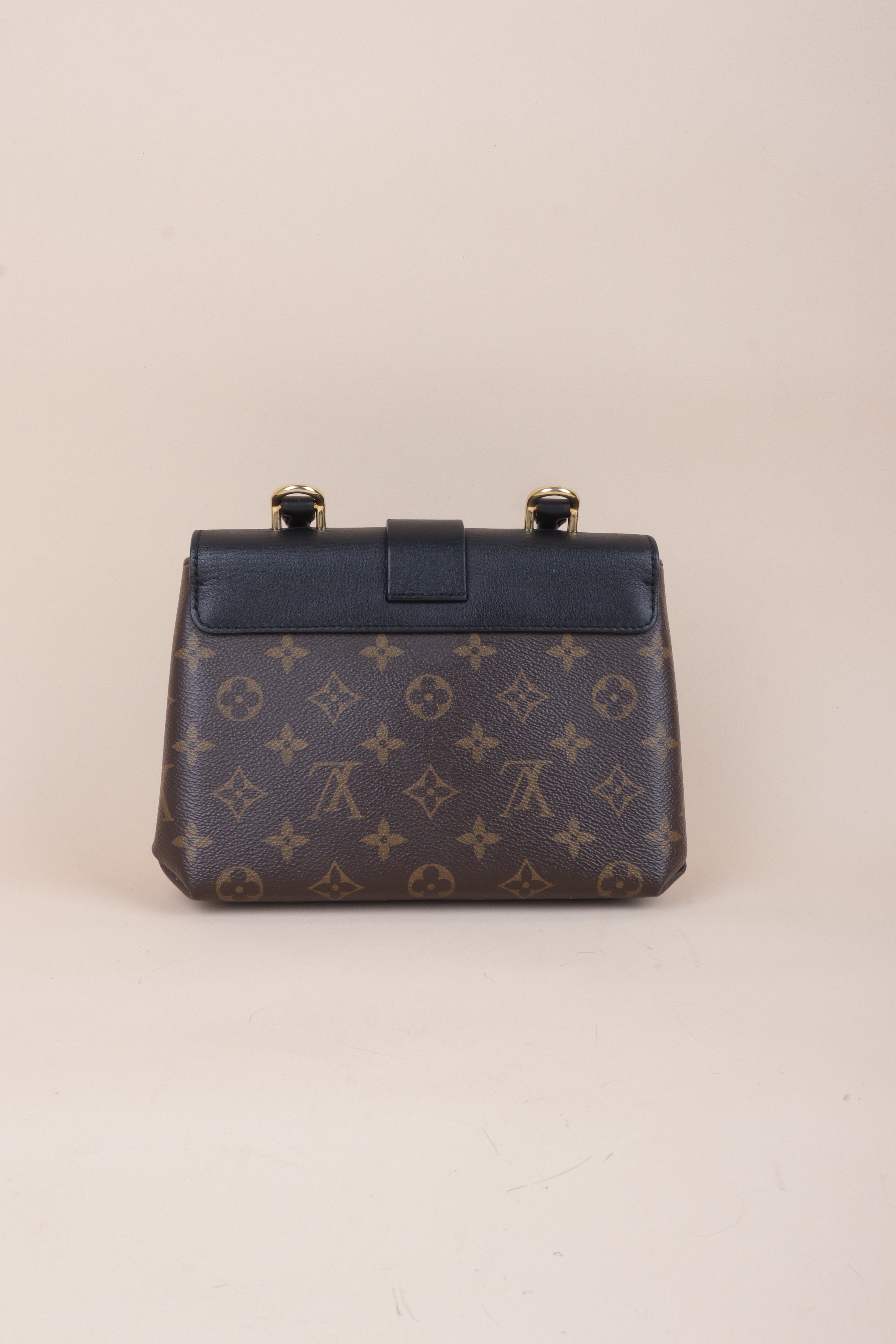 Louis Vuitton Monogram Black Locky BB Bag with Strap